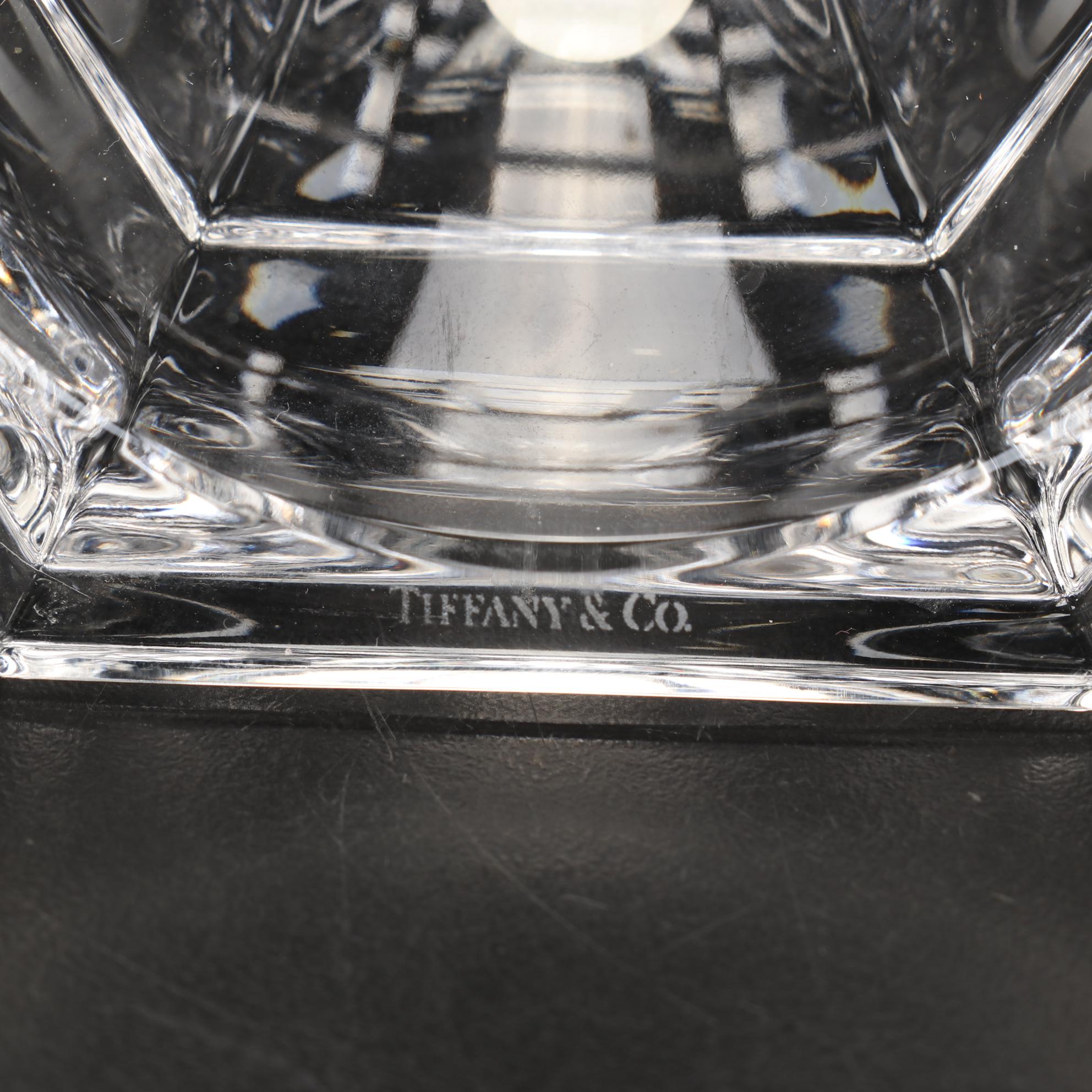 Tiffany & Co. Crystal Candlesticks and Centerpiece Bowl