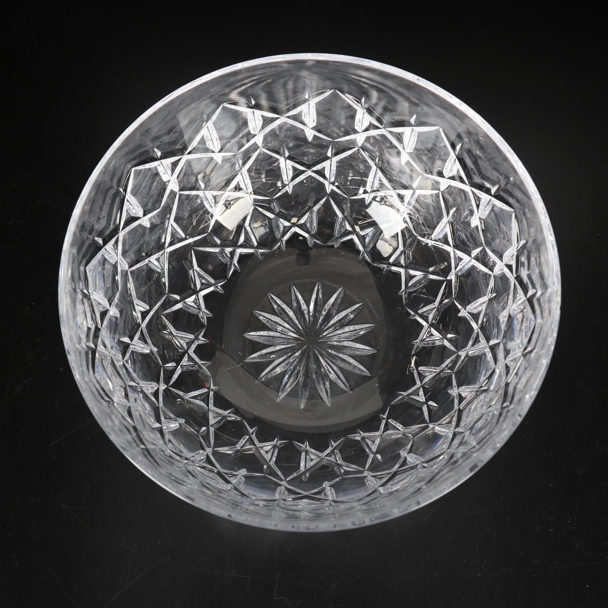 Tiffany & Co. Crystal Candlesticks and Centerpiece Bowl