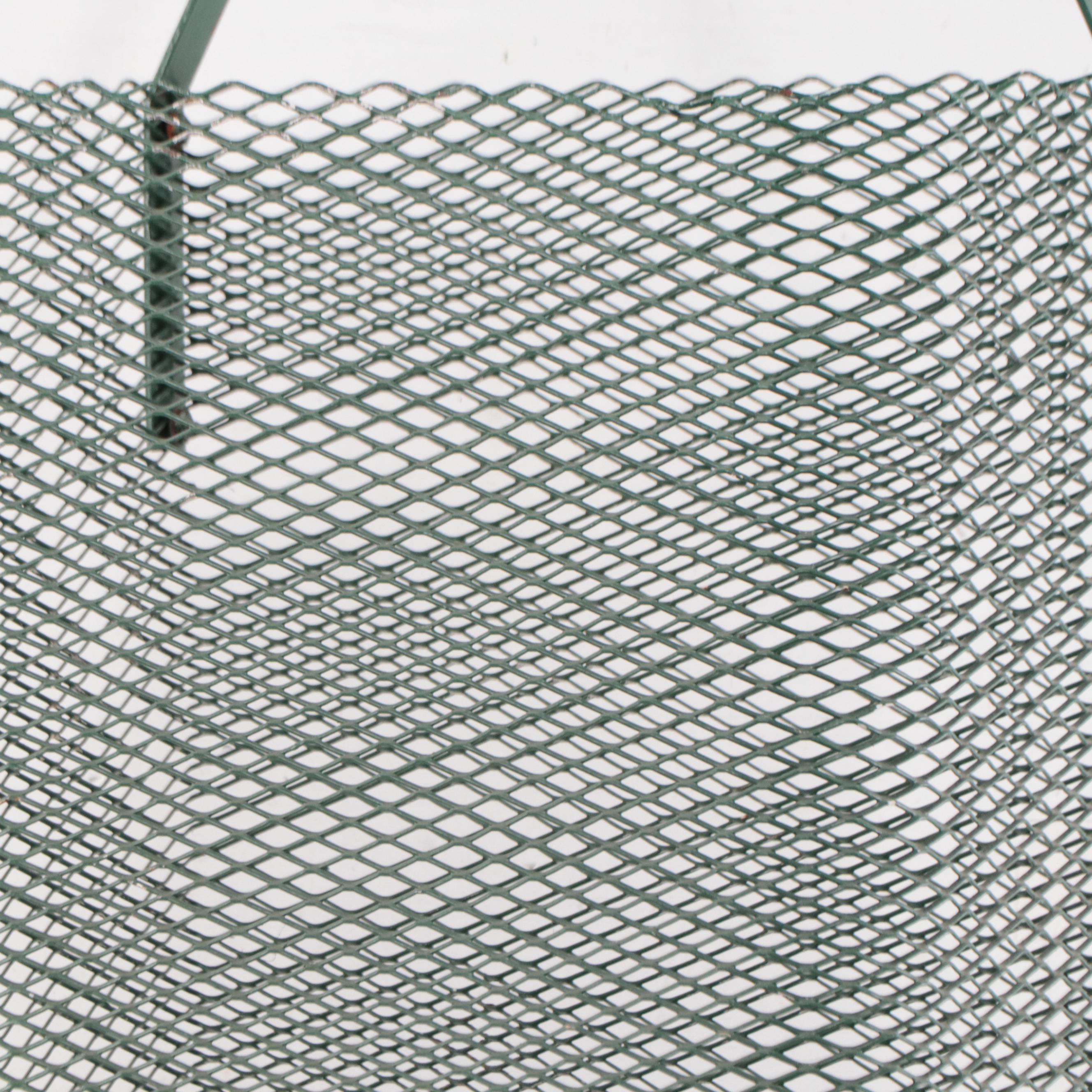 Two-Wheeled Green Painted Metal Trolley Cart