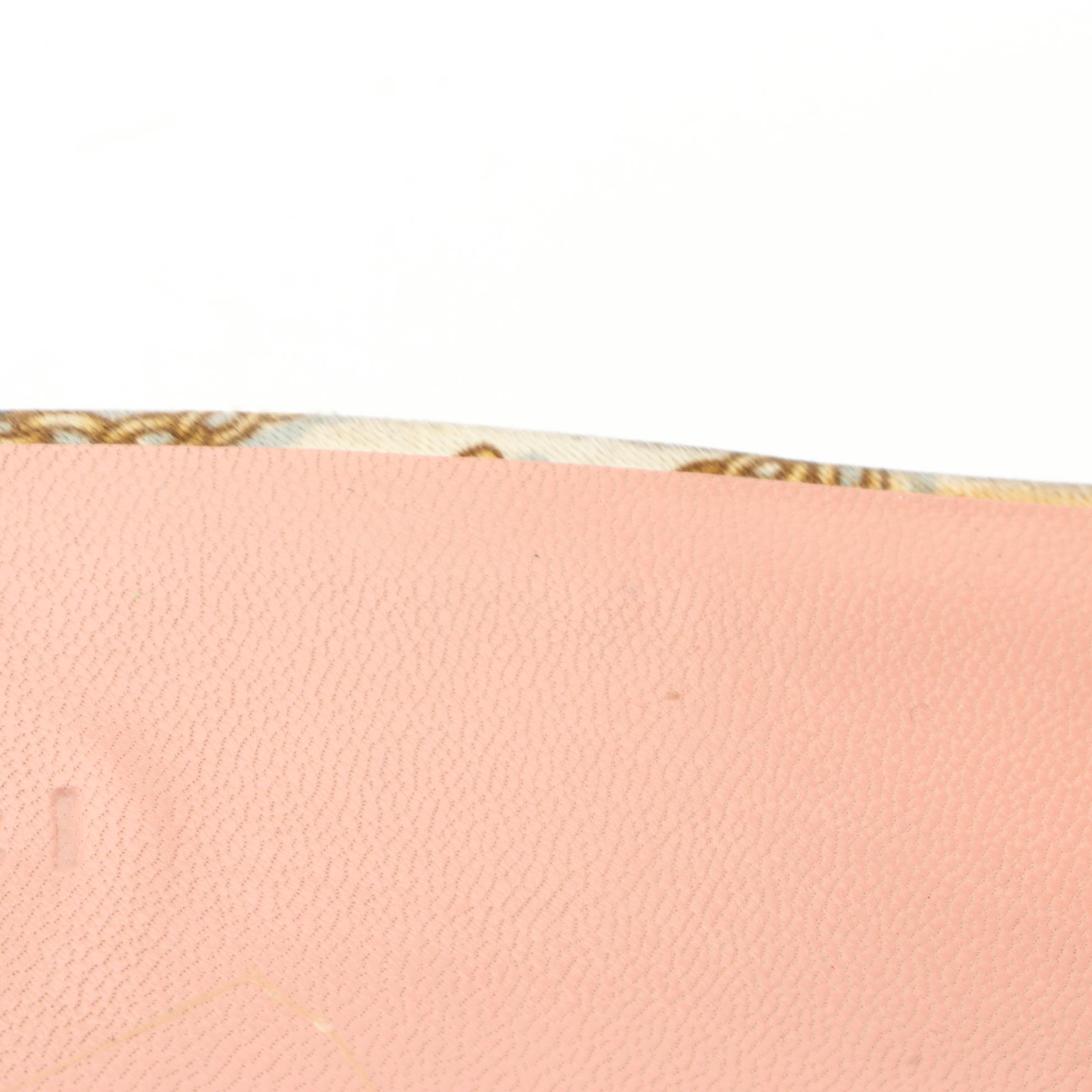 Gucci Slide Heels in Logo Chain Print Satin Textile