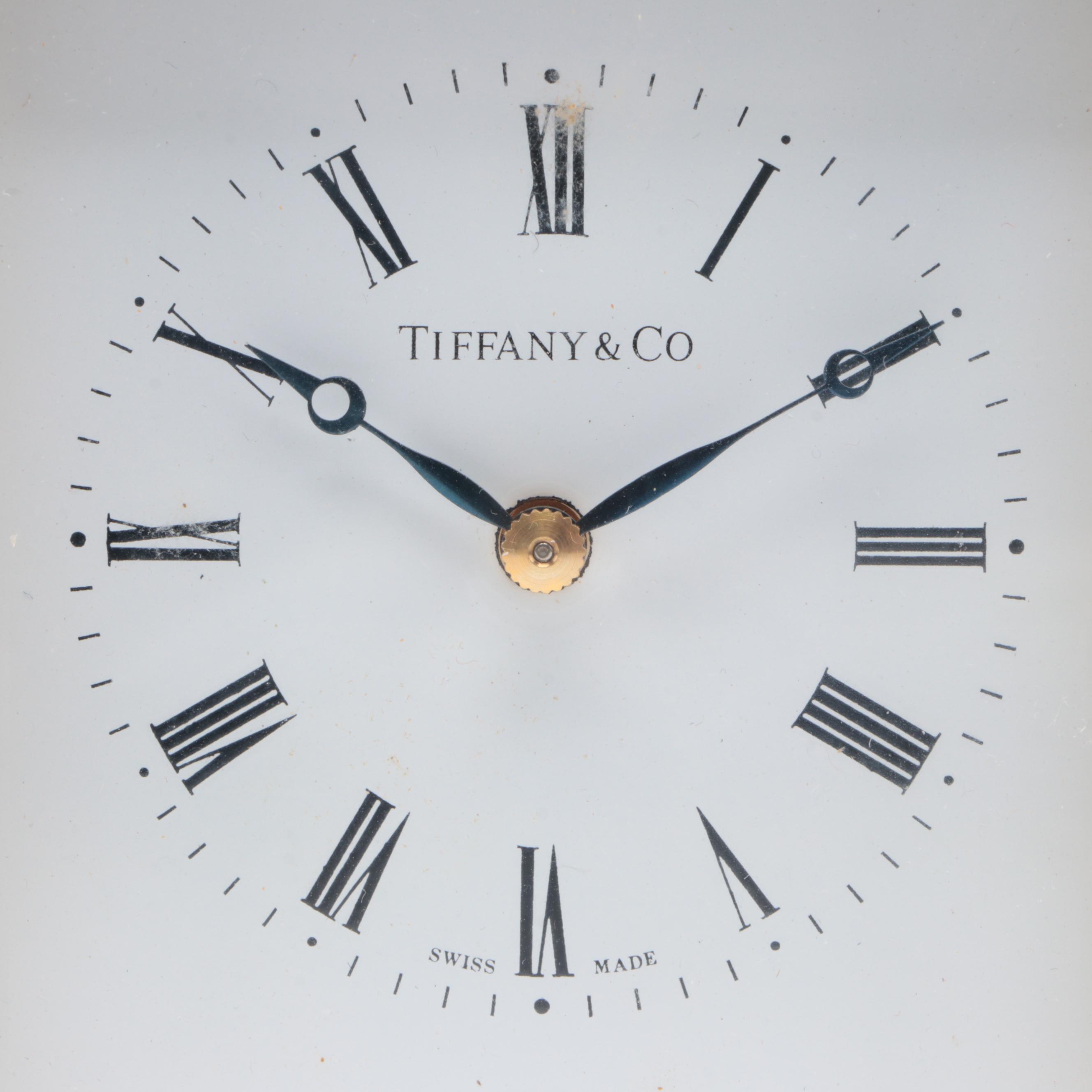 Tiffany & Co. Swiss Made 11 Jewels Brass Carriage Clock