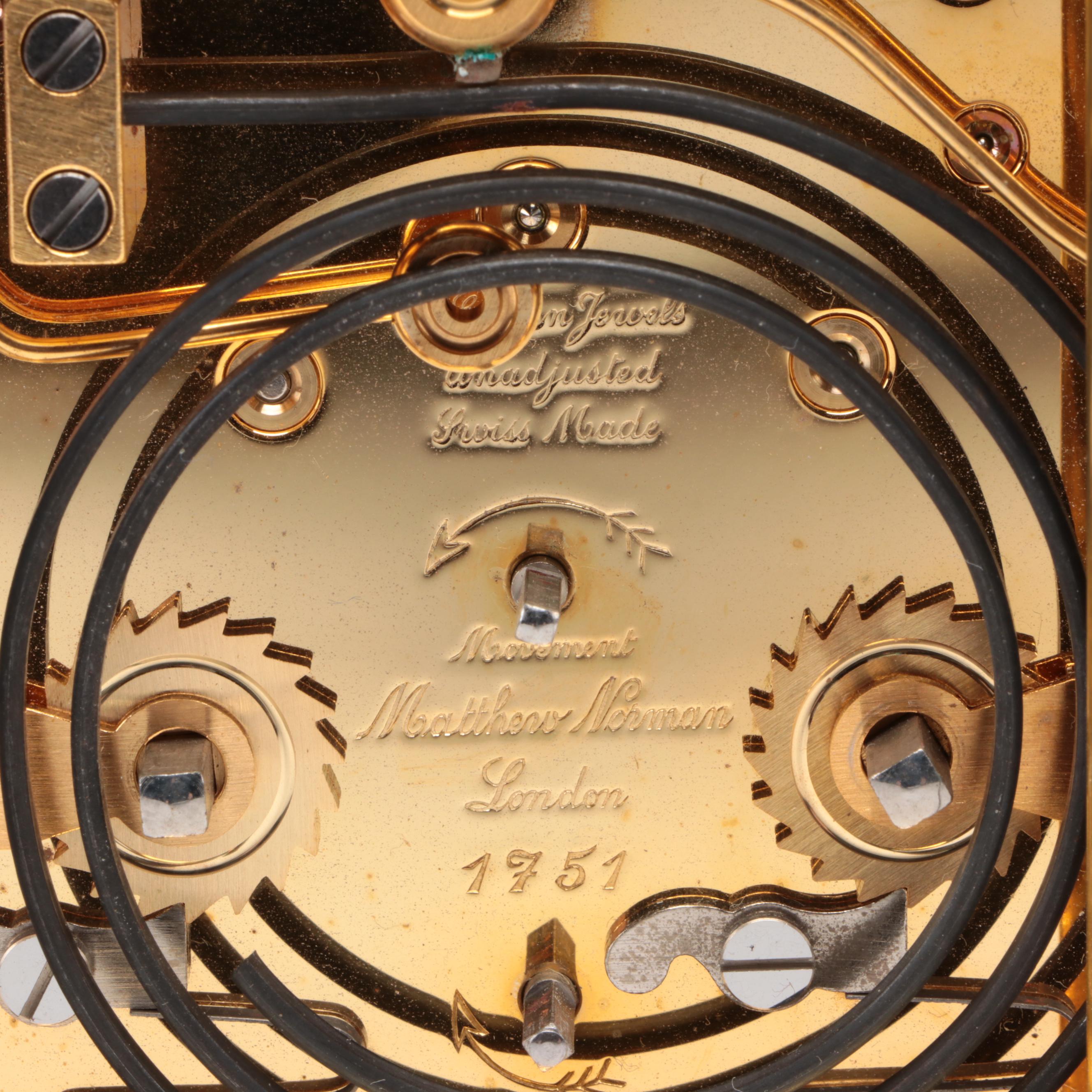 Tiffany & Co. Swiss Made 11 Jewels Brass Carriage Clock