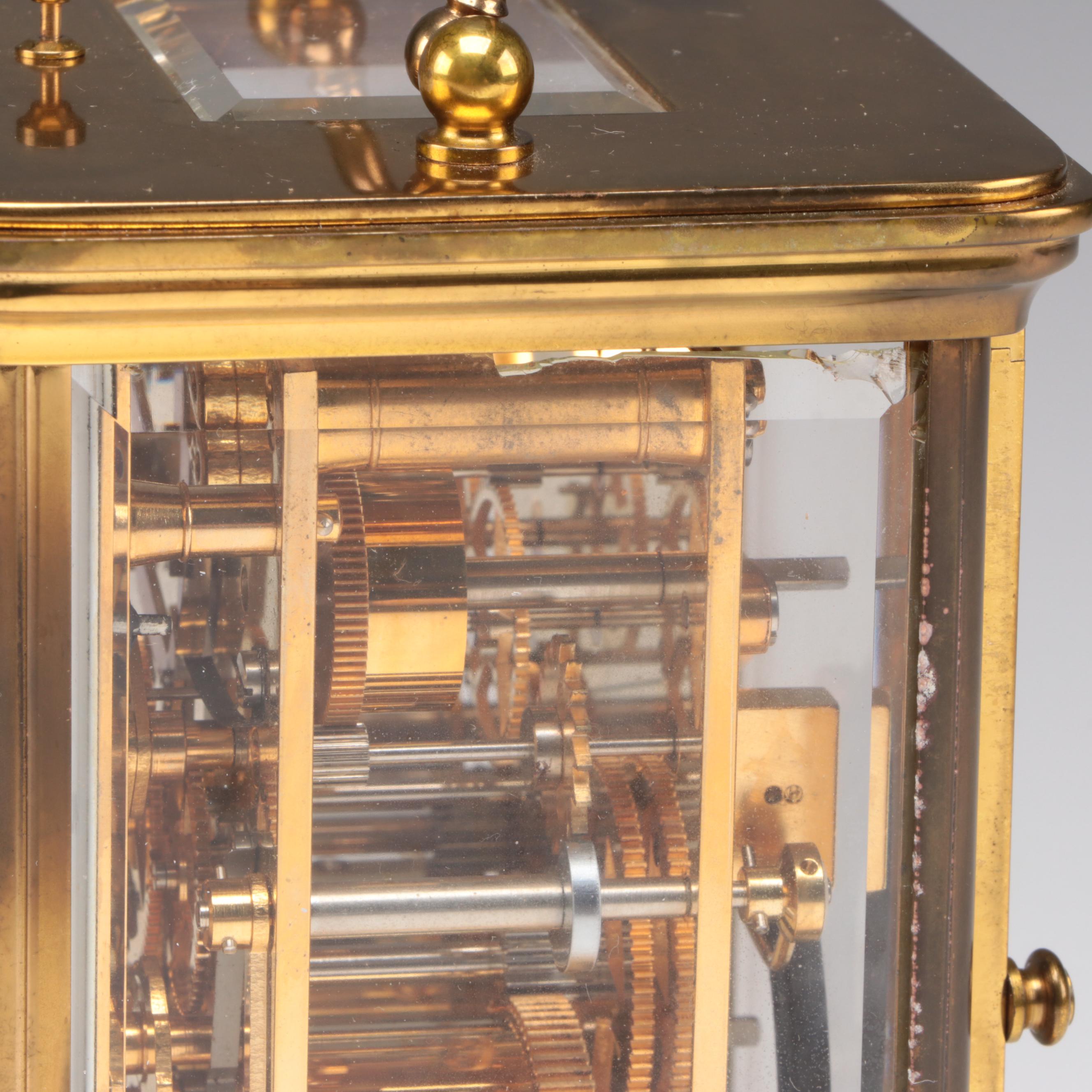 Tiffany & Co. Swiss Made 11 Jewels Brass Carriage Clock