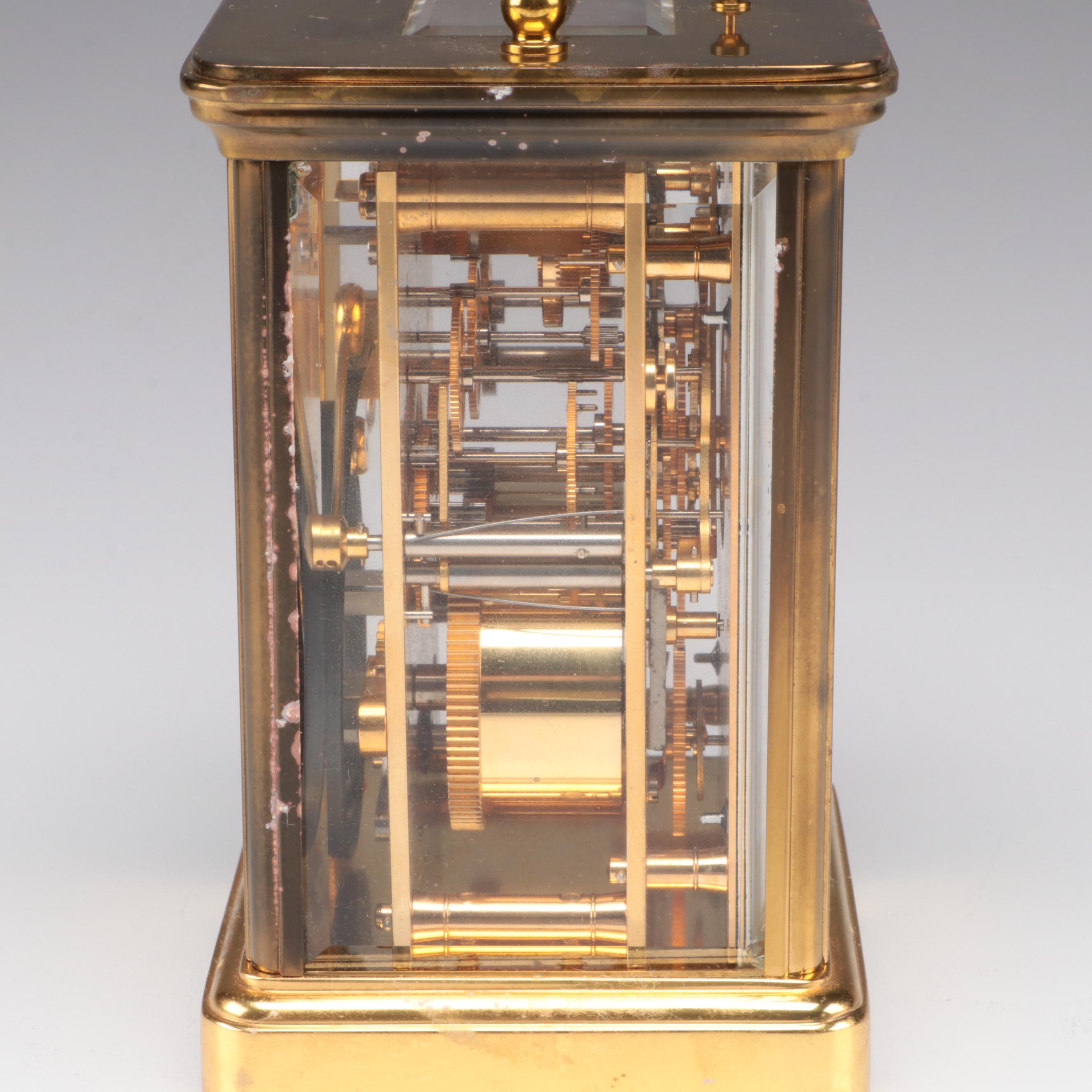 Tiffany & Co. Swiss Made 11 Jewels Brass Carriage Clock