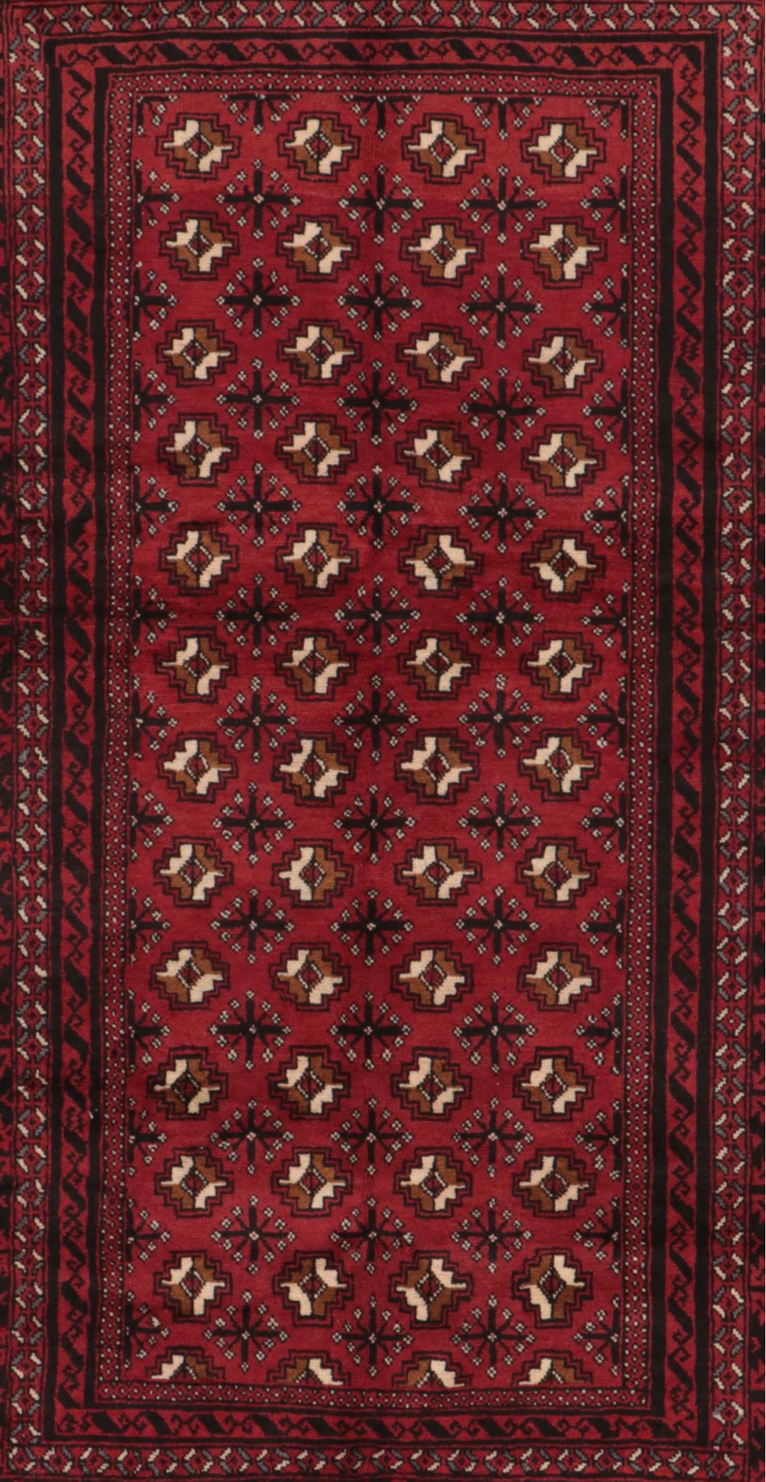 3'10 x 6'9 Hand-Knotted Afghan Baluch Area Rug