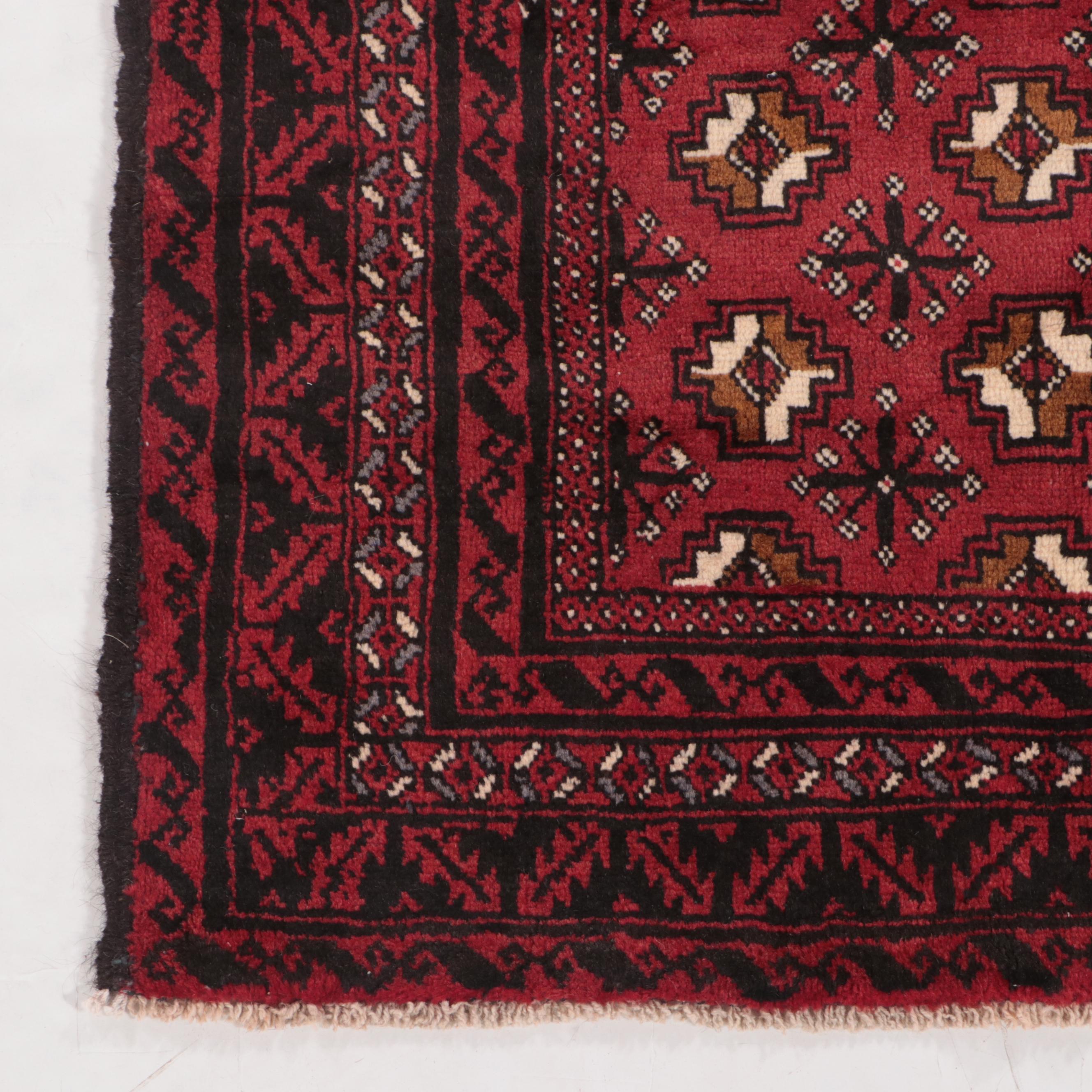 3'10 x 6'9 Hand-Knotted Afghan Baluch Area Rug