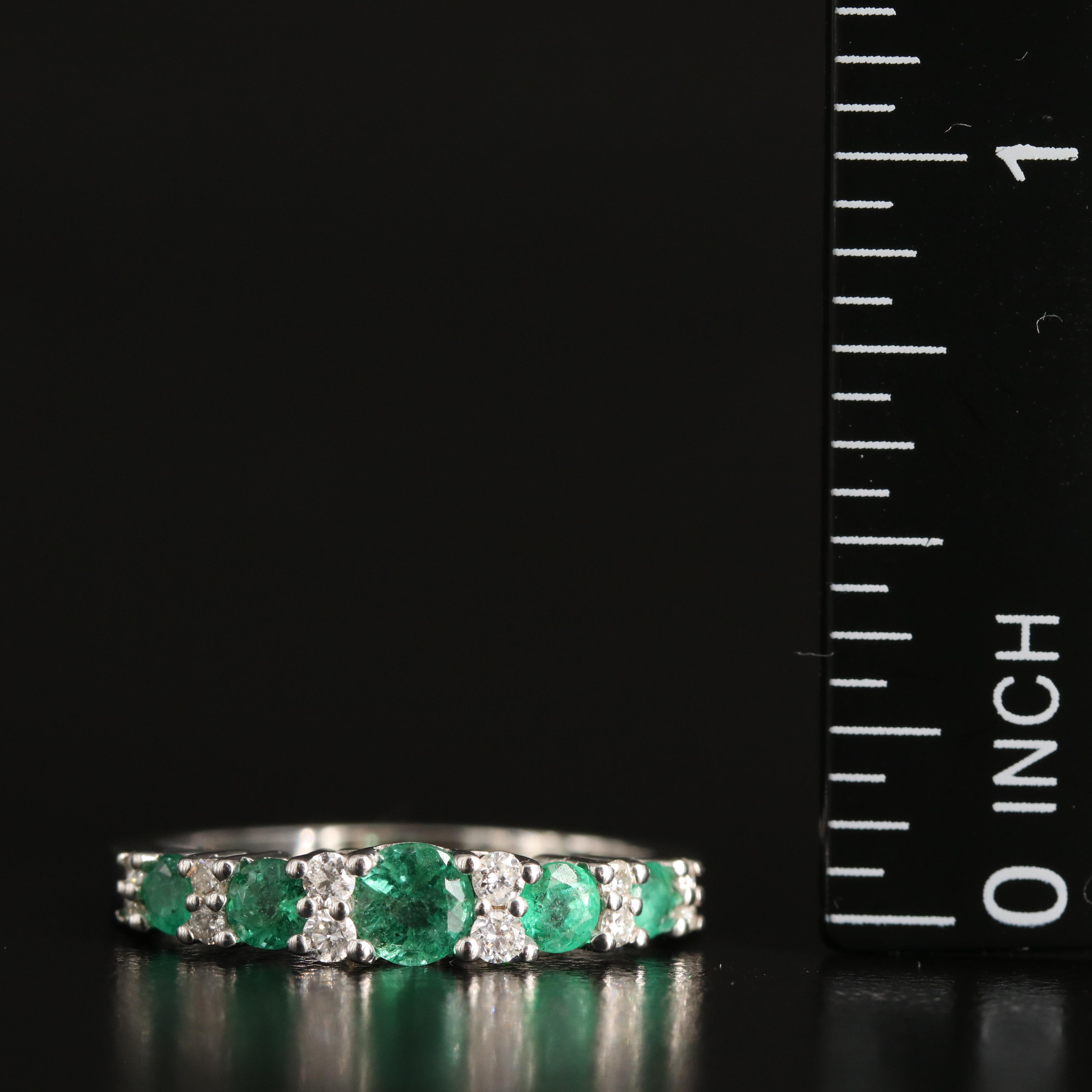 18K Emerald and Diamond Ring