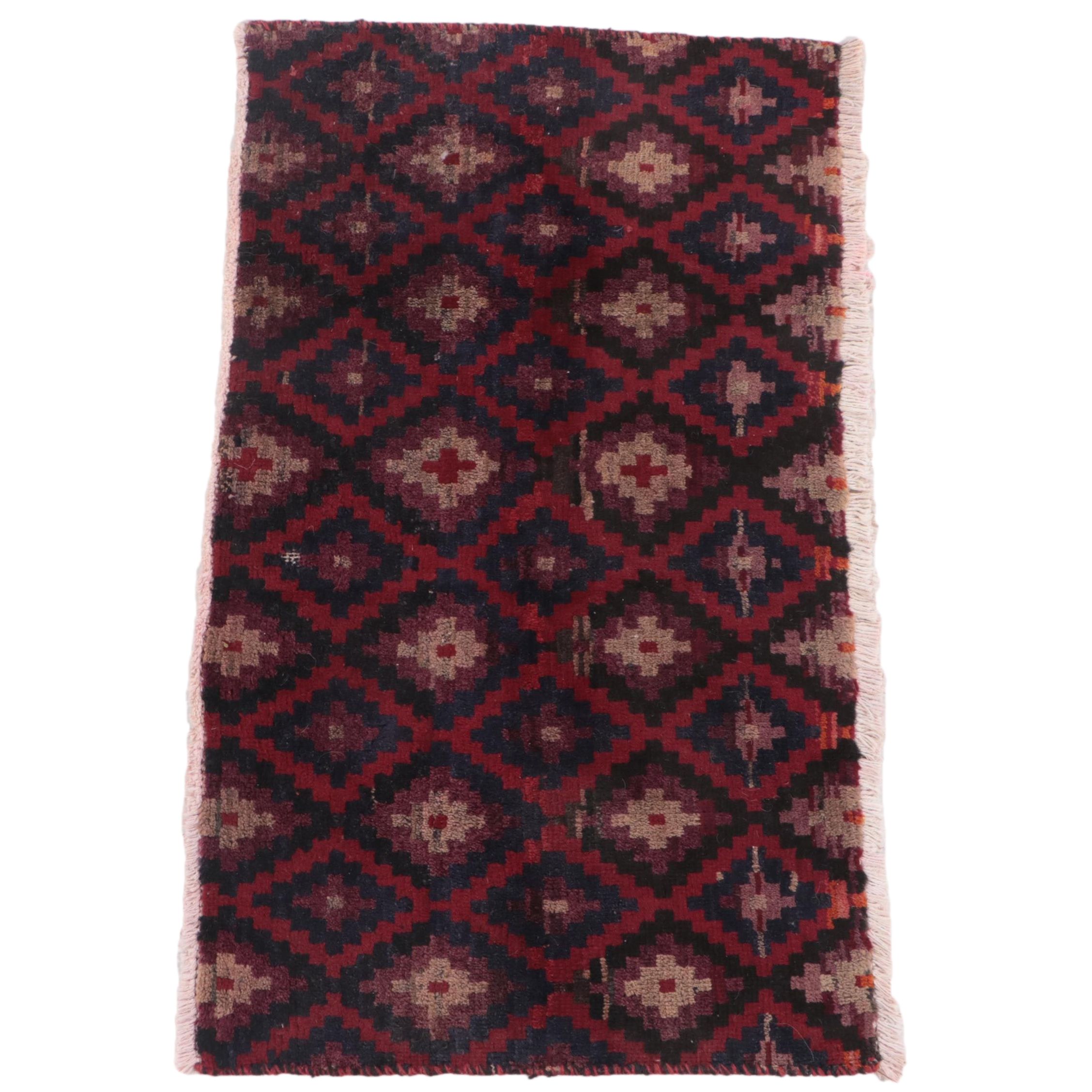 1'10 x 2'10 Hand-Knotted Persian Baluch Remnant Accent Rug