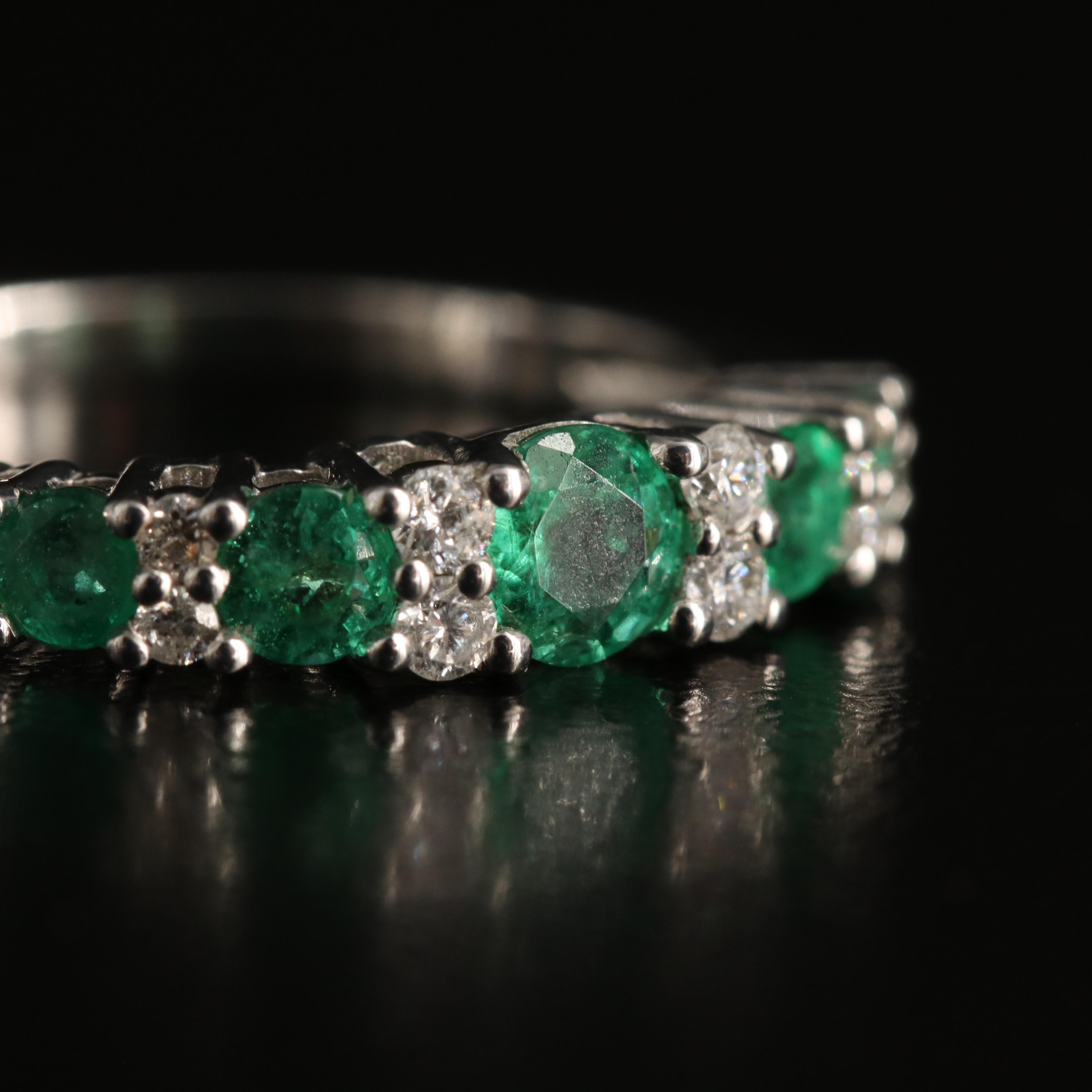 18K Emerald and Diamond Ring