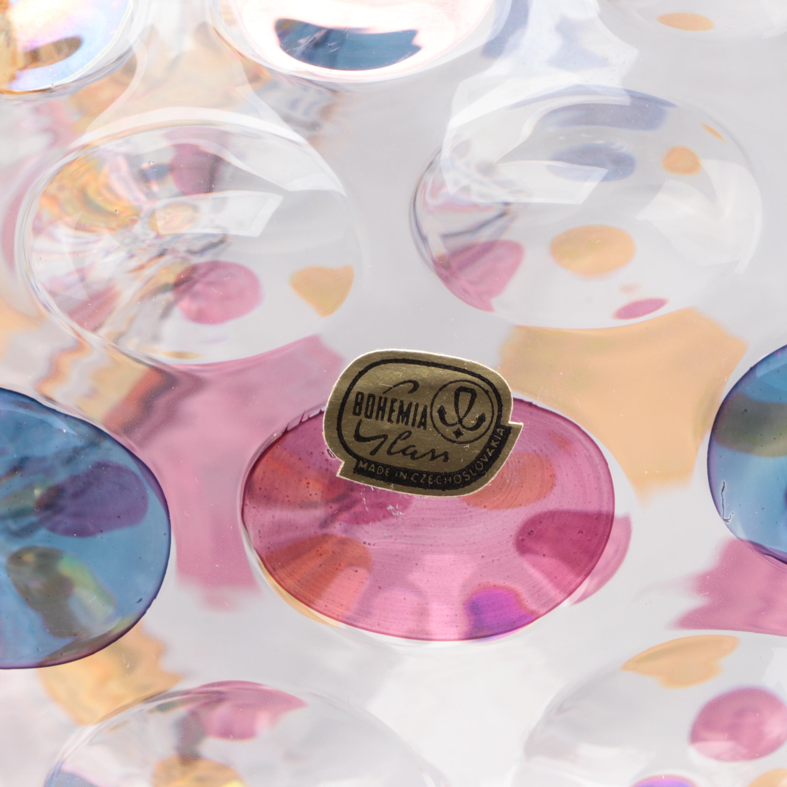 Pair of Bohemia Glass "Nemo" Fish Bowl Glass Vases