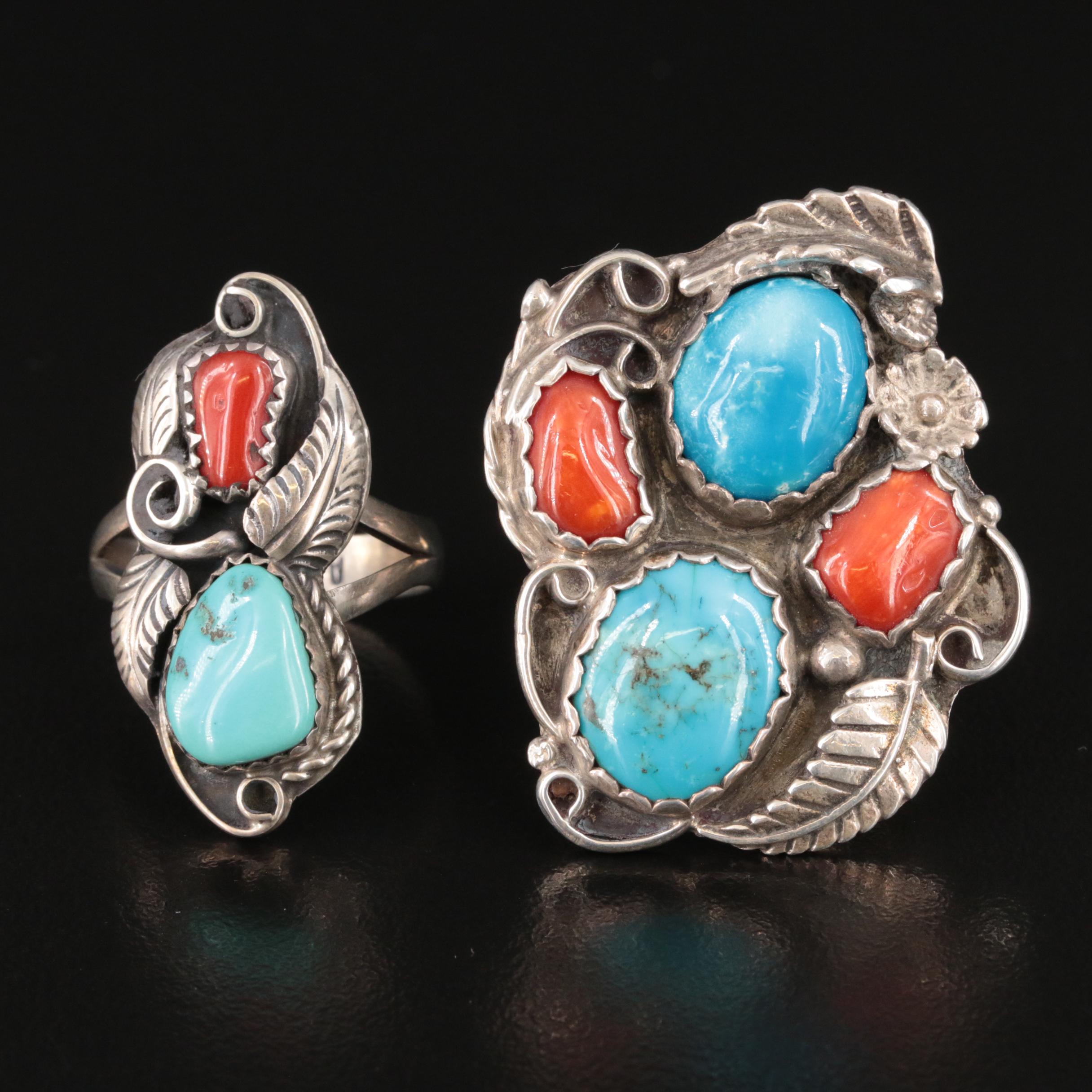Monroe Ashley Navajo Diné Featured in Southwestern Sterling Rings