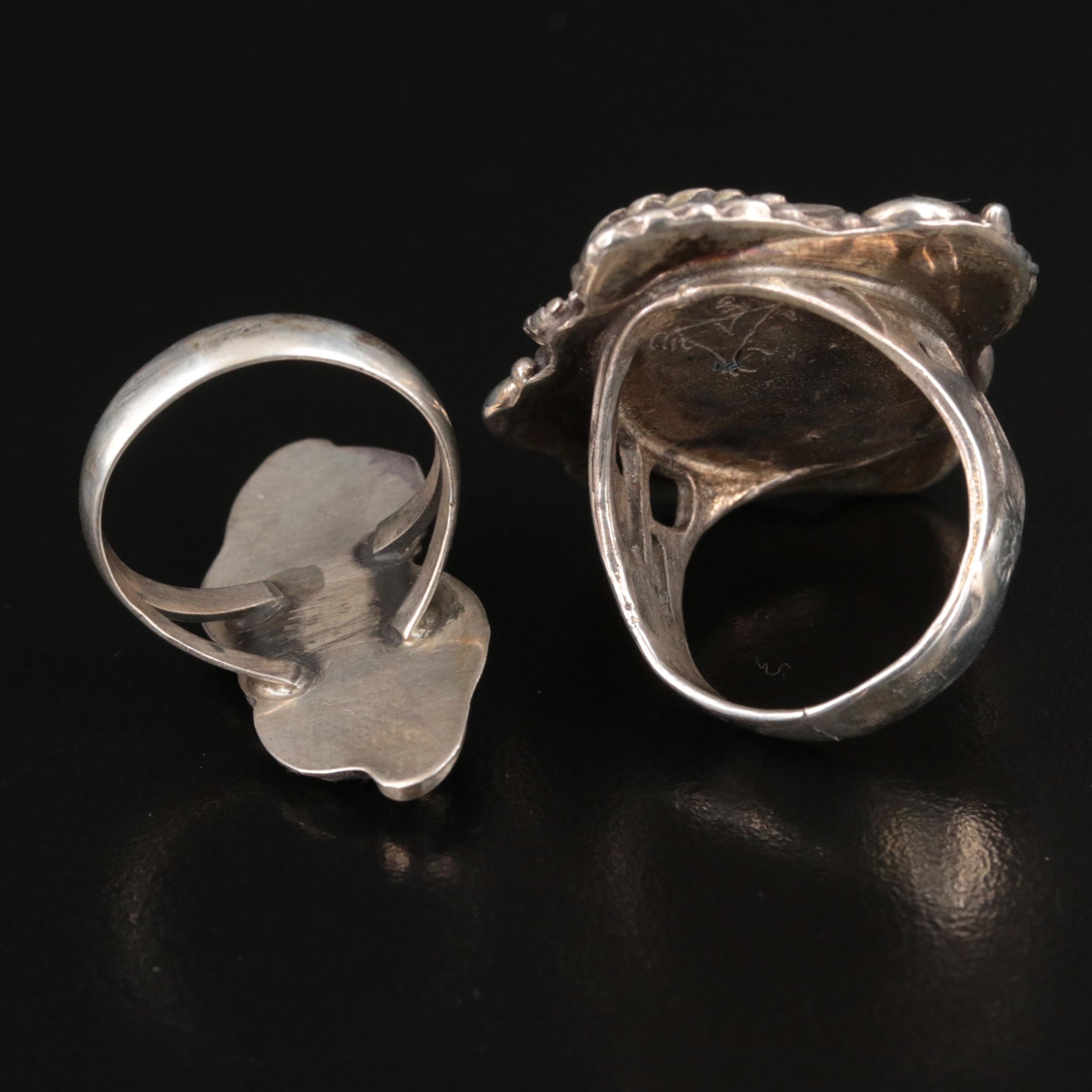 Monroe Ashley Navajo Diné Featured in Southwestern Sterling Rings