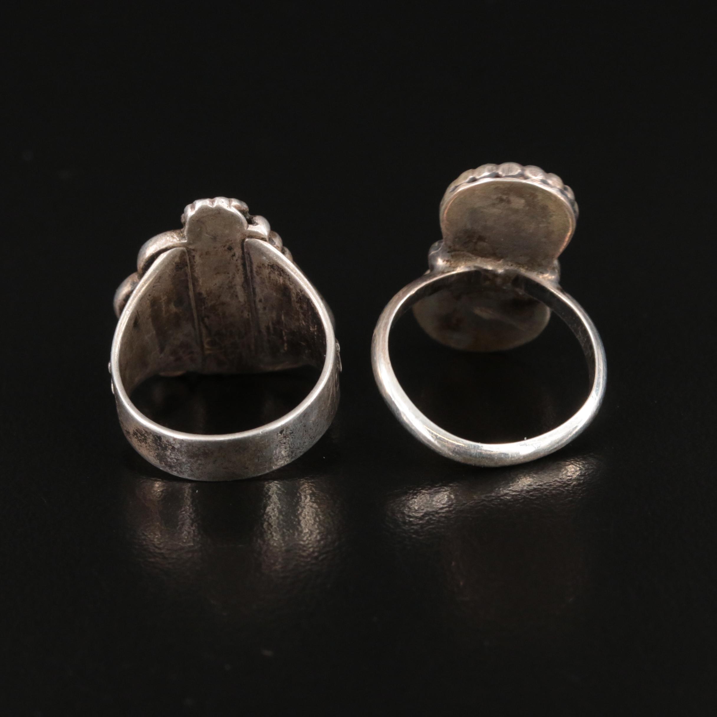 Monroe Ashley Navajo Diné Featured in Southwestern Sterling Rings