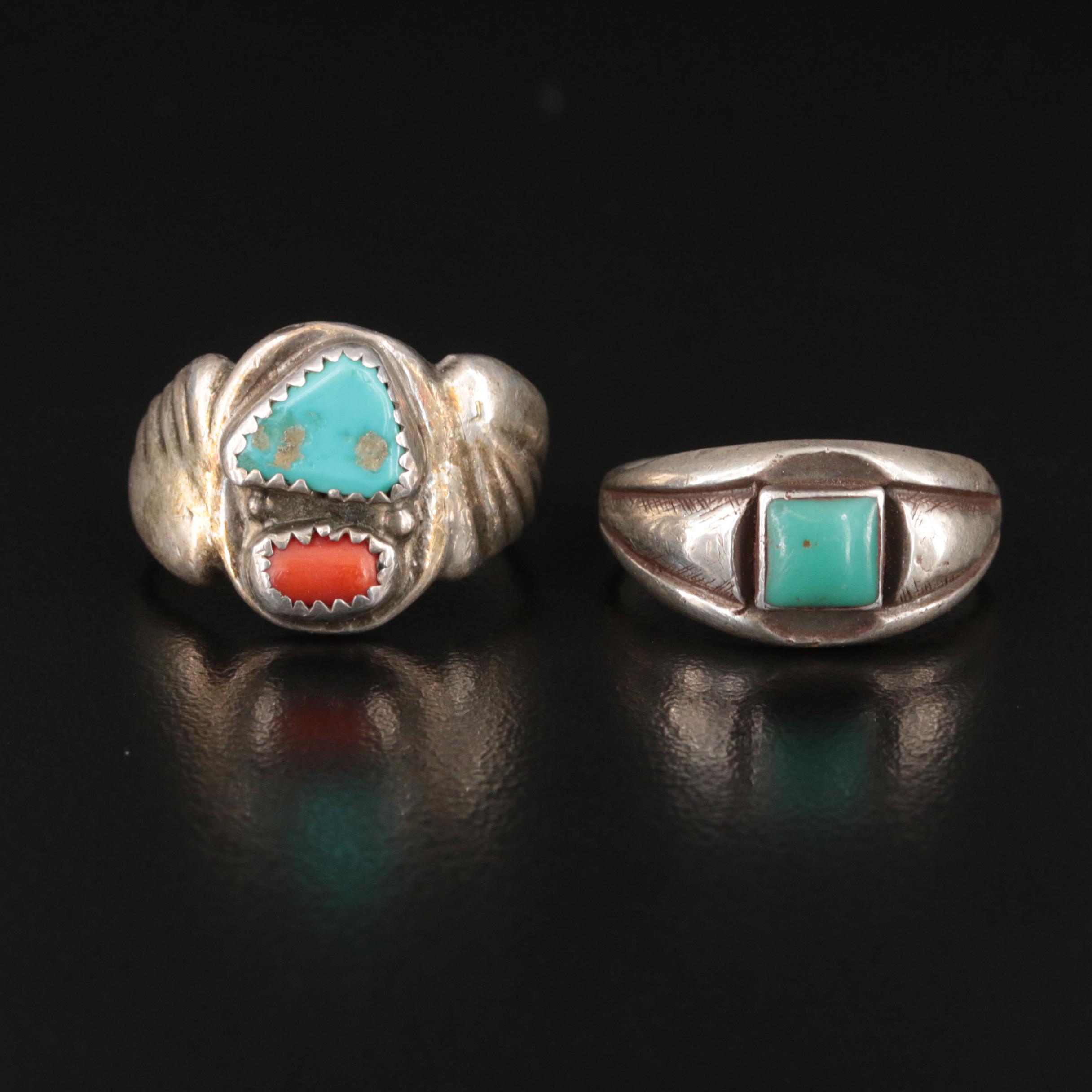 Monroe Ashley Navajo Diné Featured in Southwestern Sterling Rings