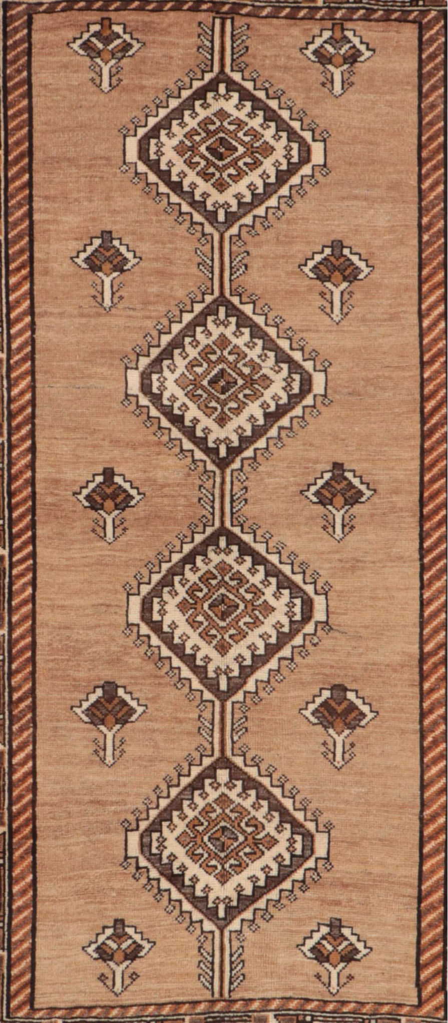 3'8 x 6'9 Hand-Knotted Persian Gabbeh Area Rug