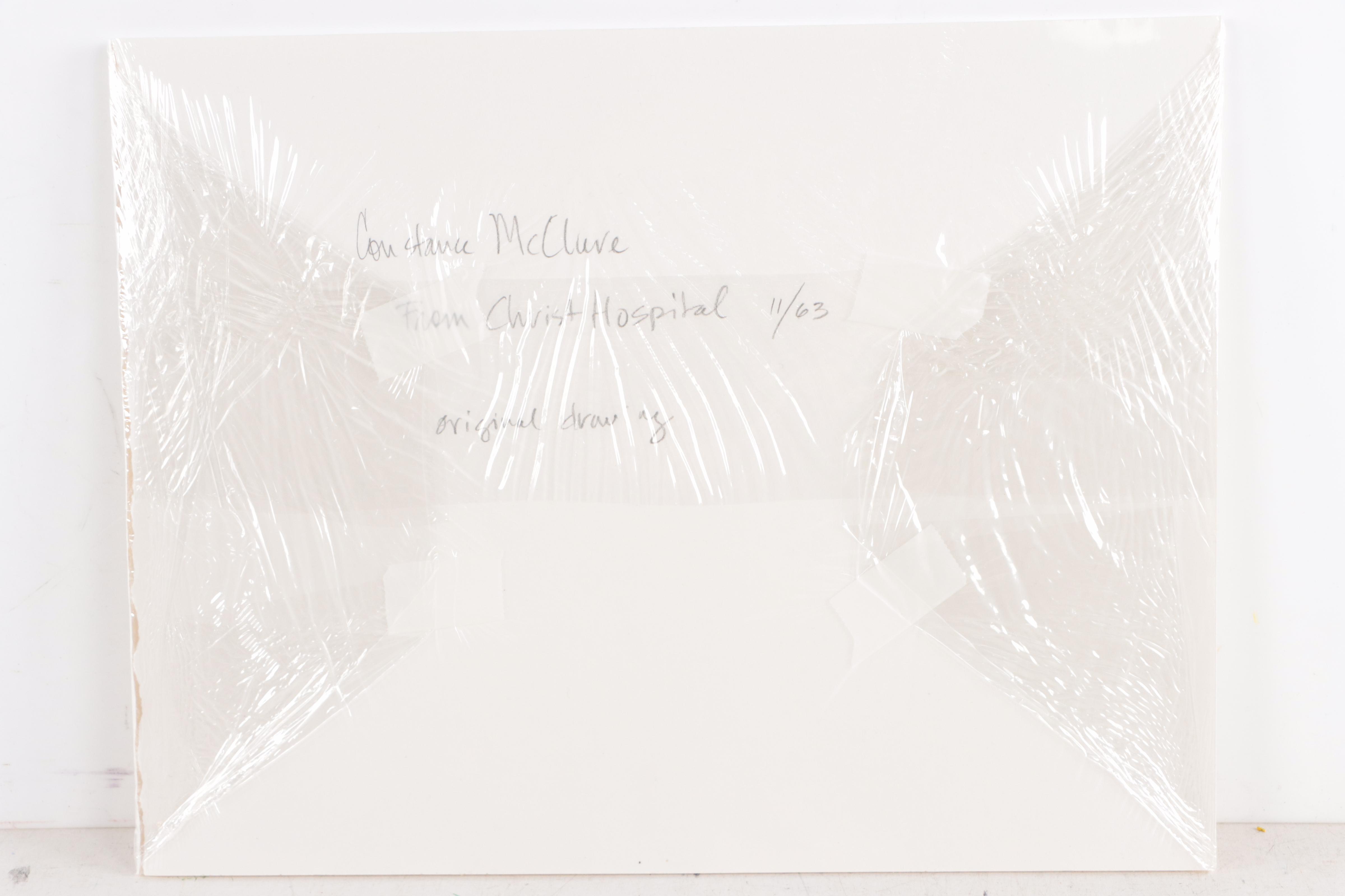 Constance McClure Colored Pencil Drawing "From Christ Hospital," 1963