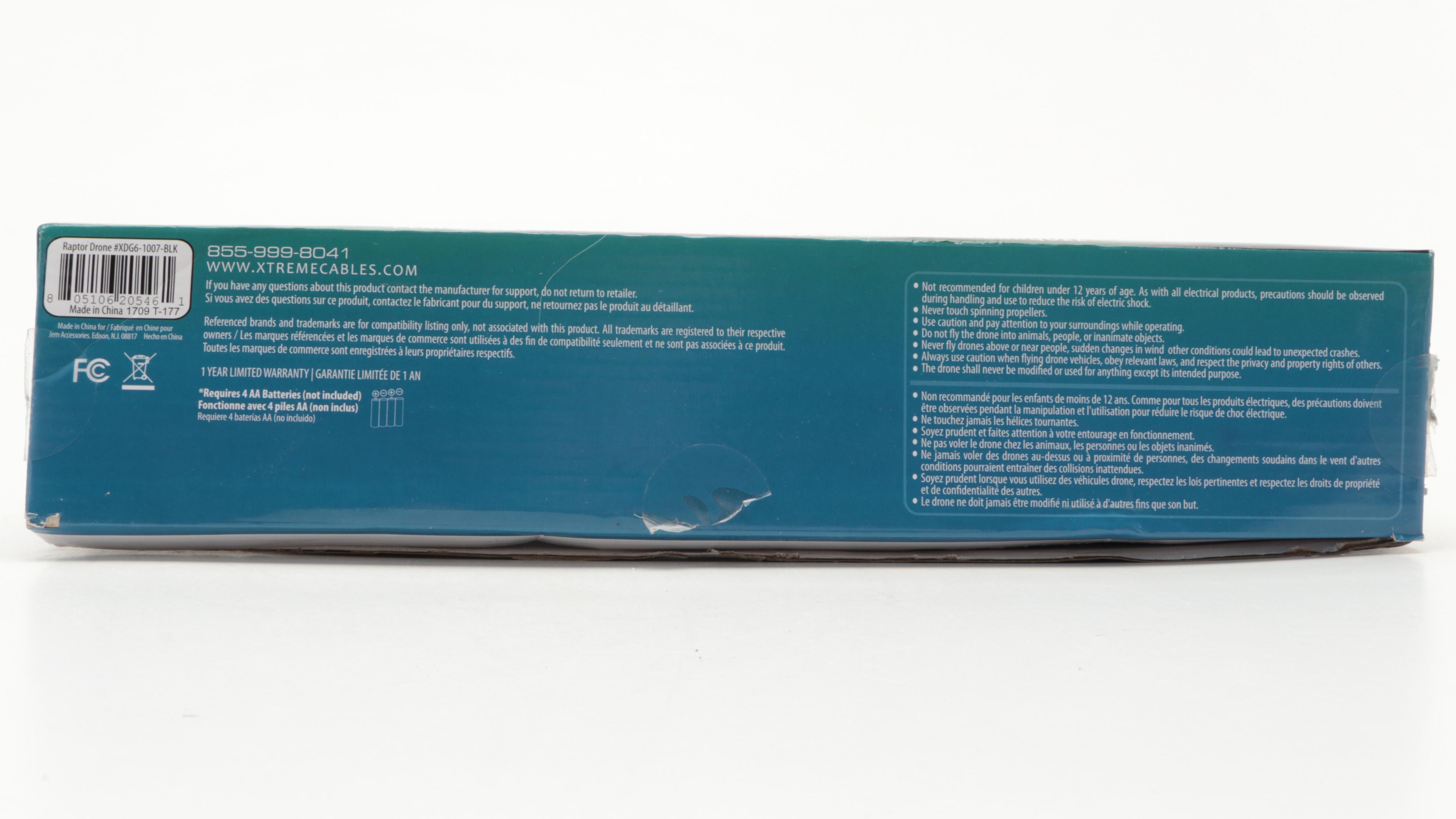 Xtreme Raptor Six Axis Gyro Drone with VR Vue II Virtual Reality Viewer