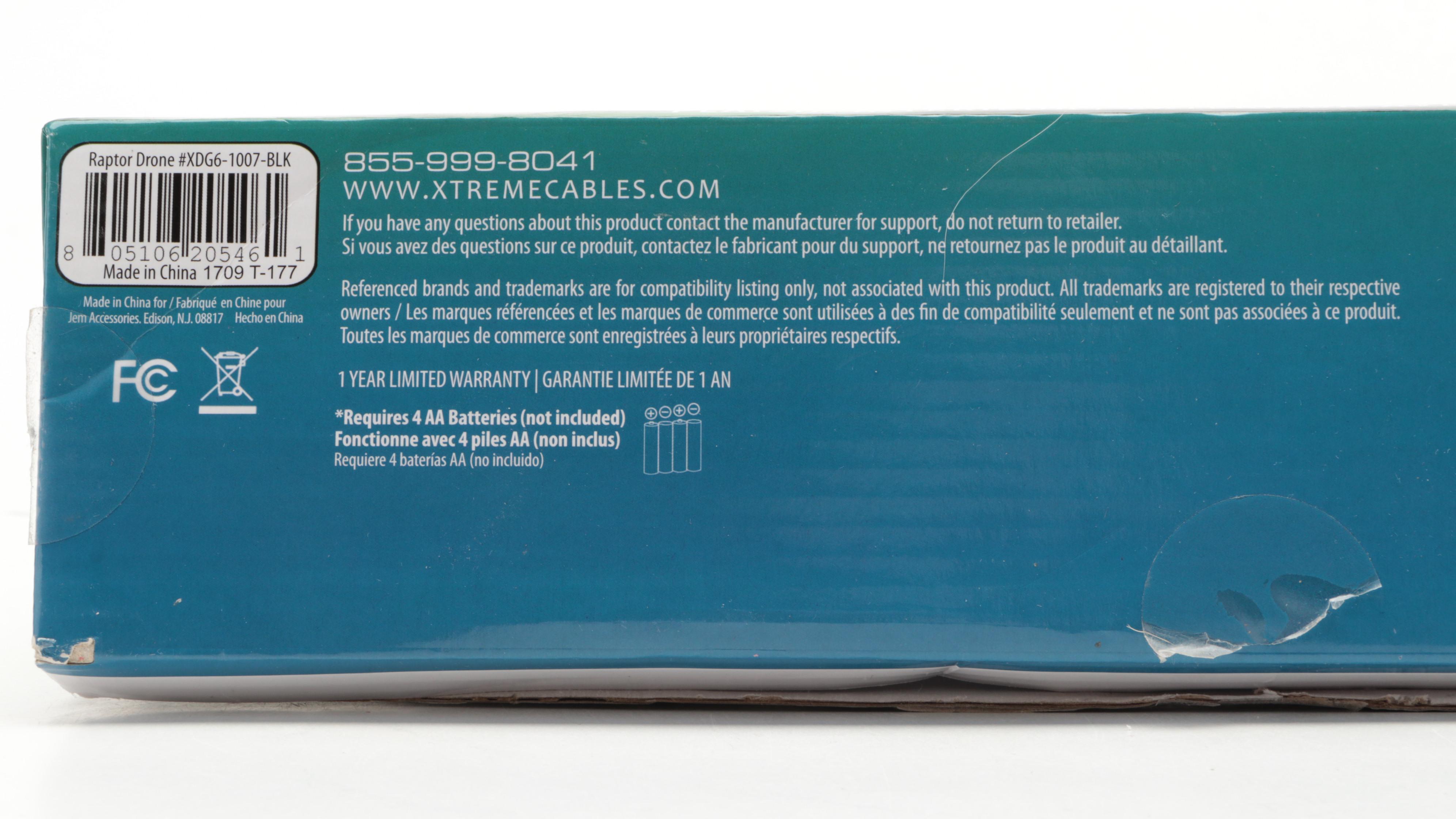 Xtreme Raptor Six Axis Gyro Drone with VR Vue II Virtual Reality Viewer