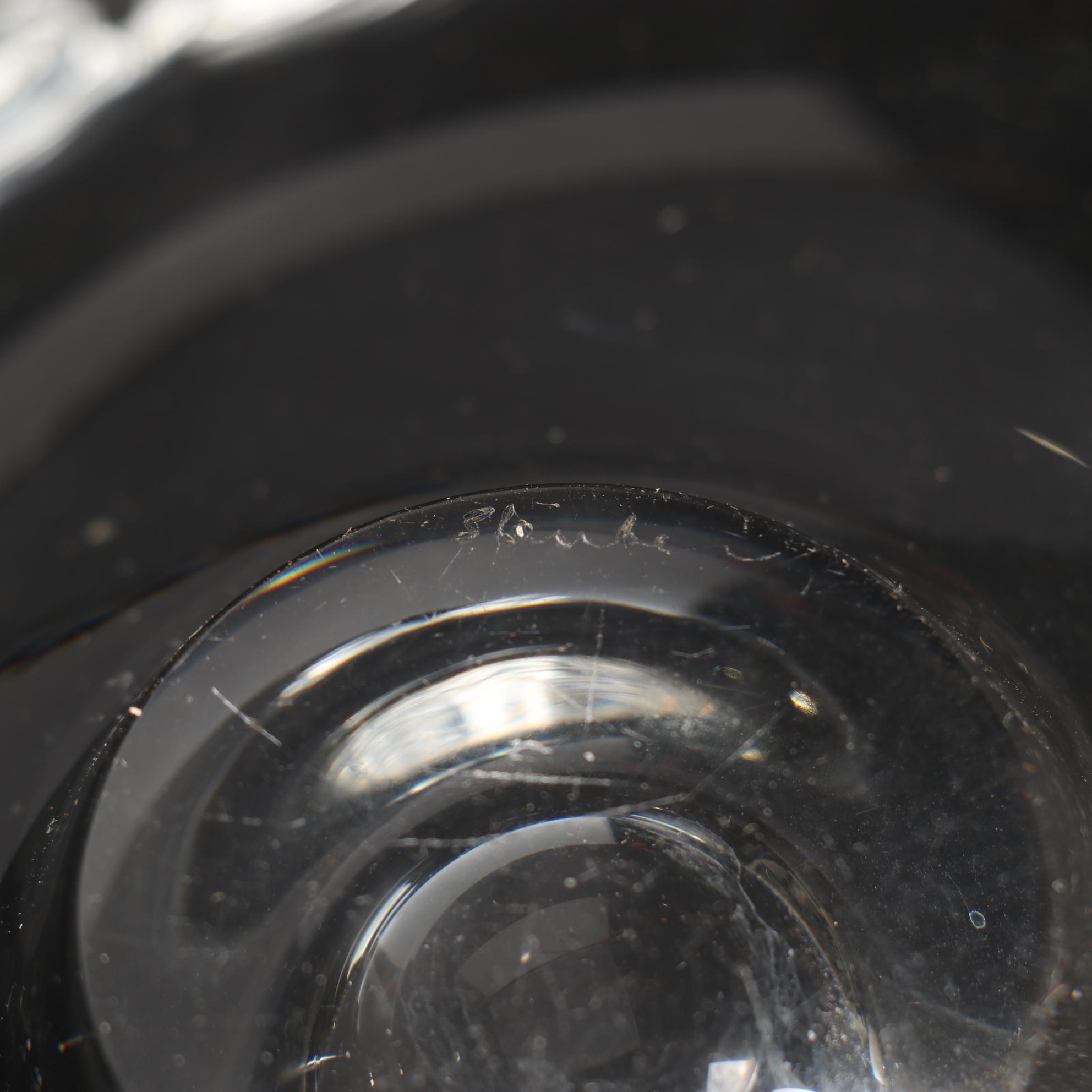 Steuben Glass "Calyx" Bowl and Ashtrays, Mid to Late 20th Century