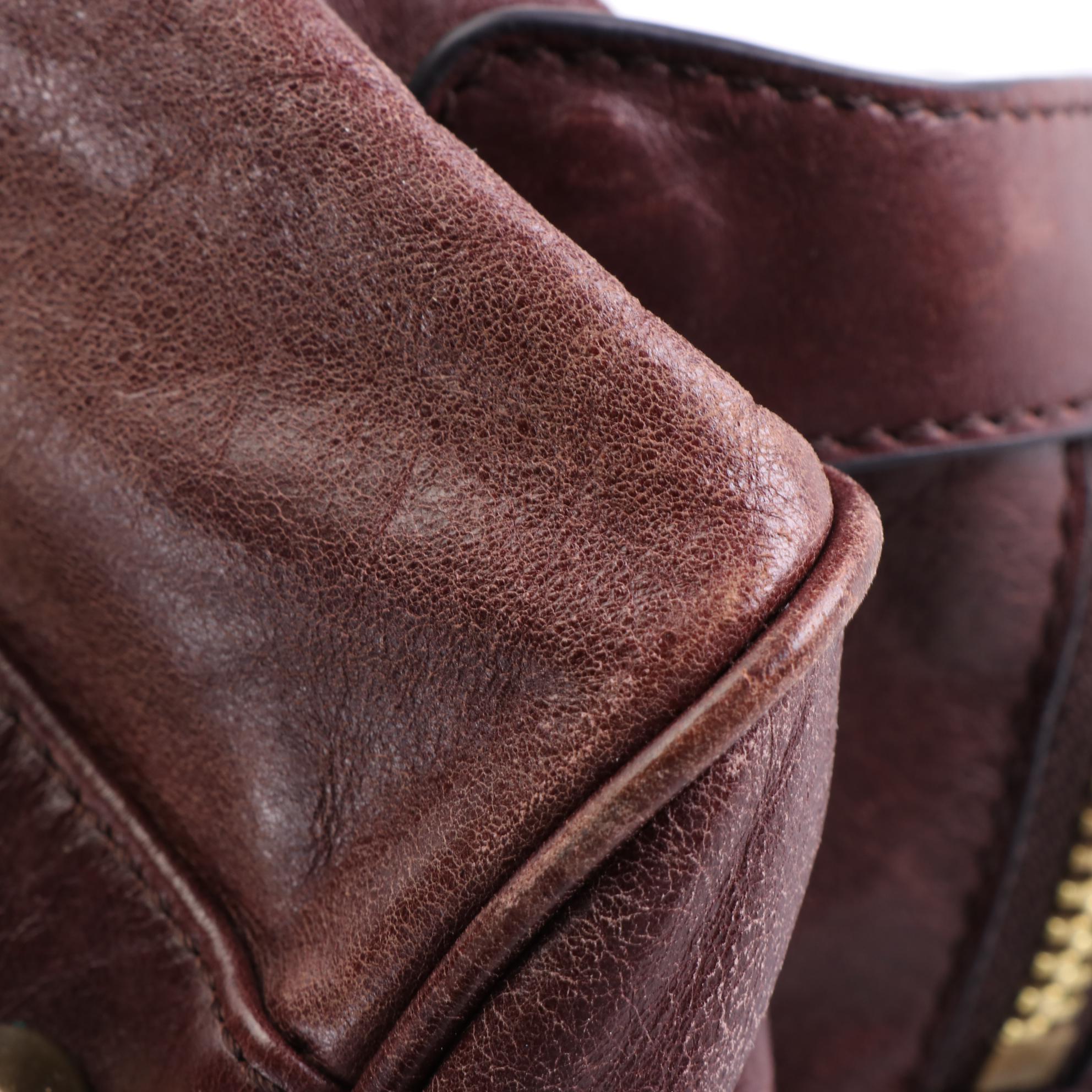 Jimmy Choo Wood Handle Shoulder Bag in Leather and Suede