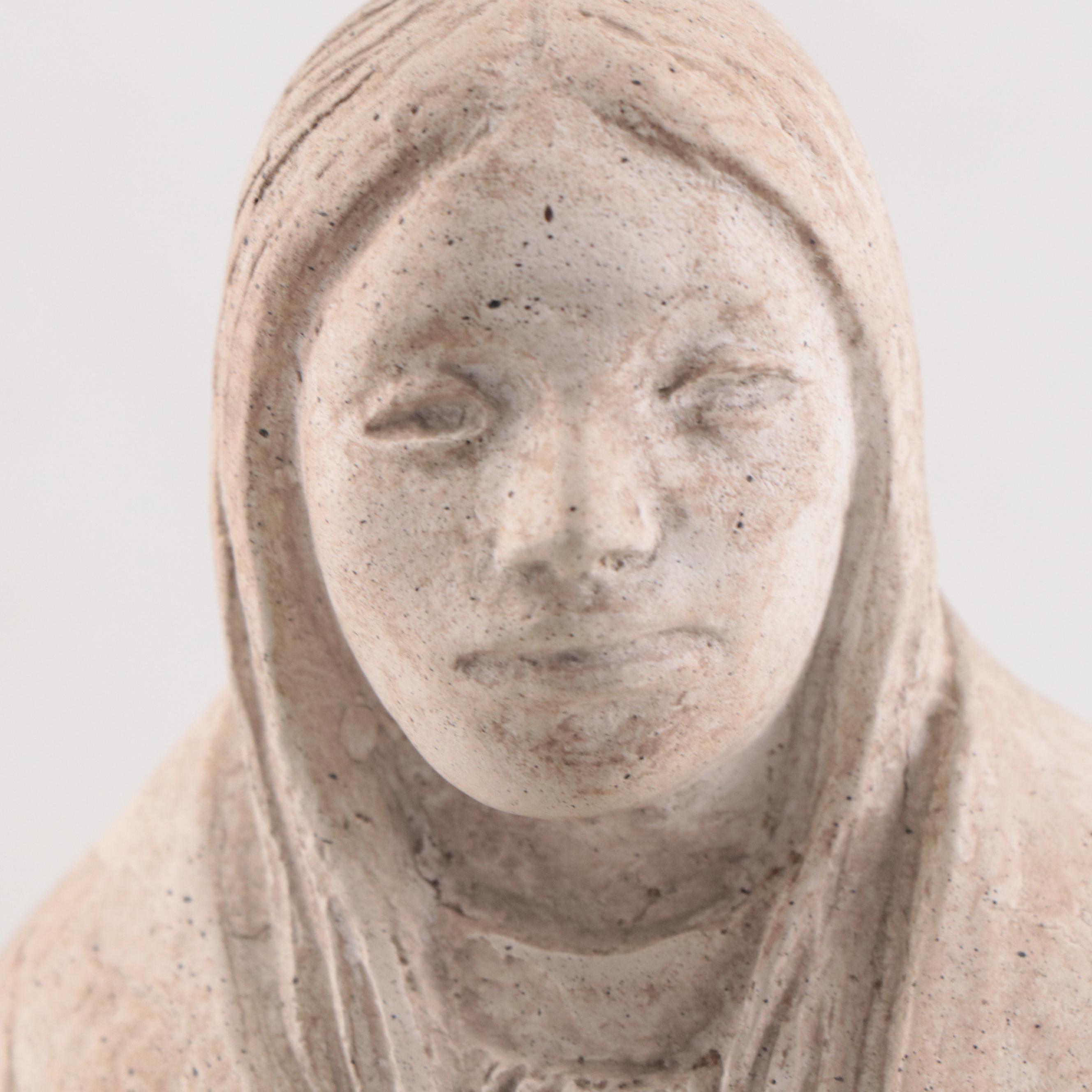 Austin Productions, Inc. Plaster Sculpture After Marshall Acoma "Madre Tierra"