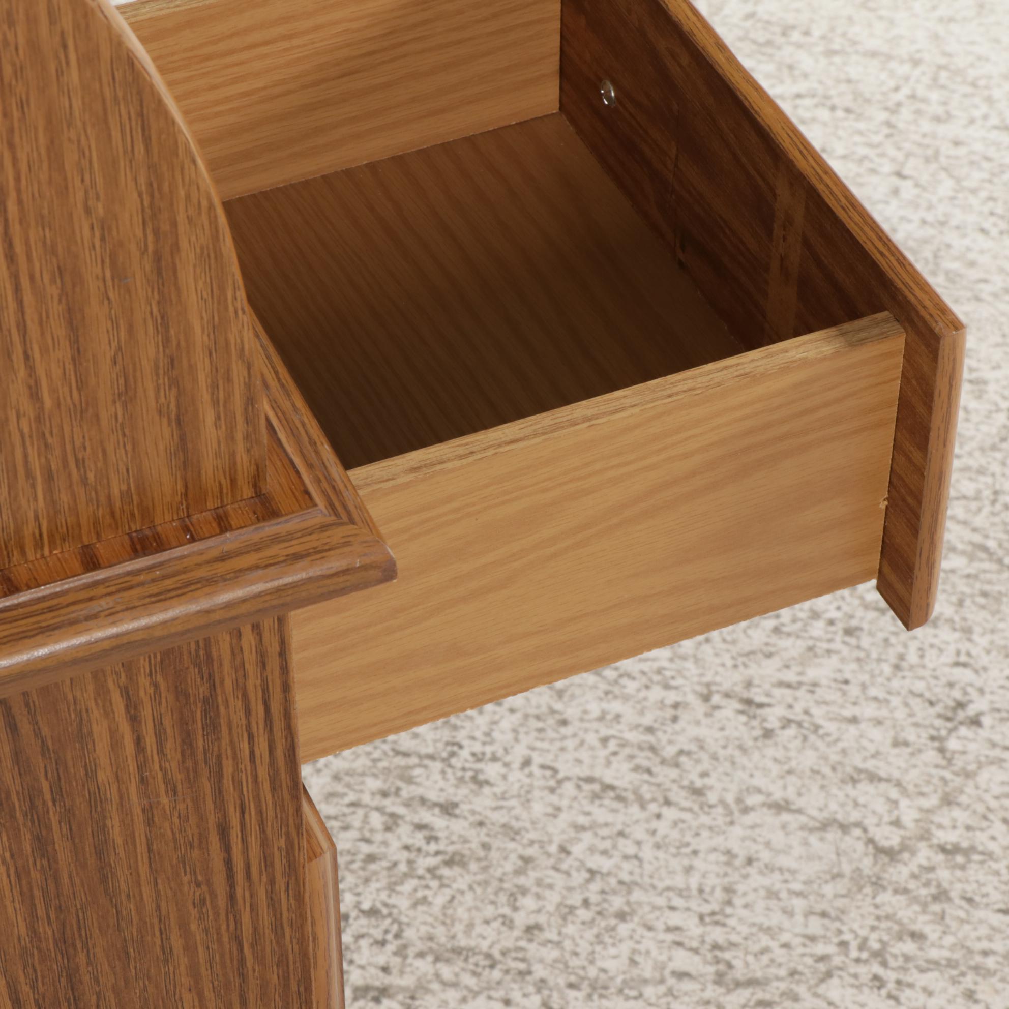 Roll-Top Desk with Oak Laminate Finish, Late 20th to 21st Century