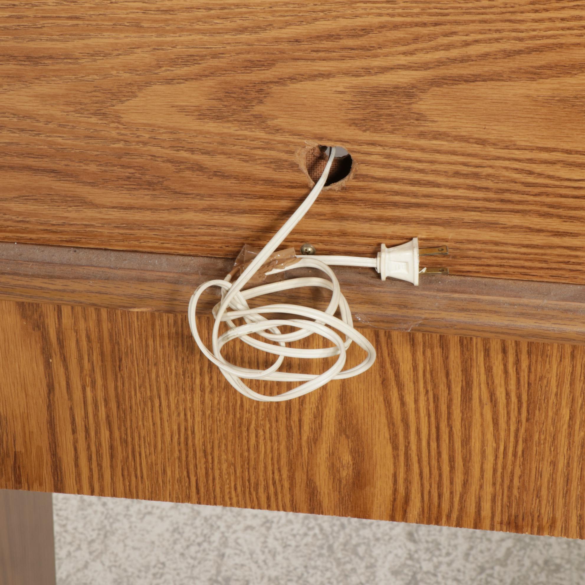 Roll-Top Desk with Oak Laminate Finish, Late 20th to 21st Century