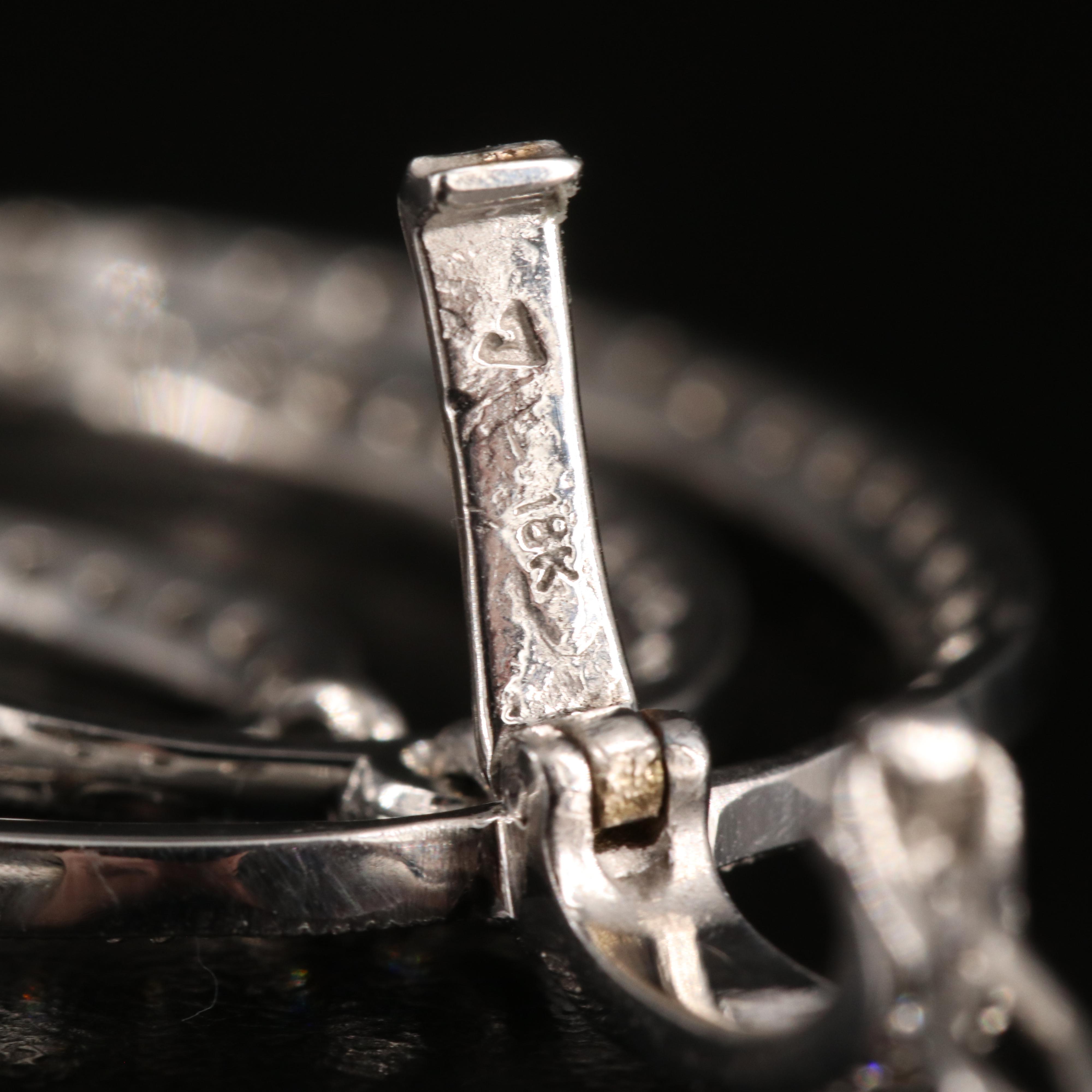 18K 1.09 CTW Diamond Oval Concentric Enhancer Pendant