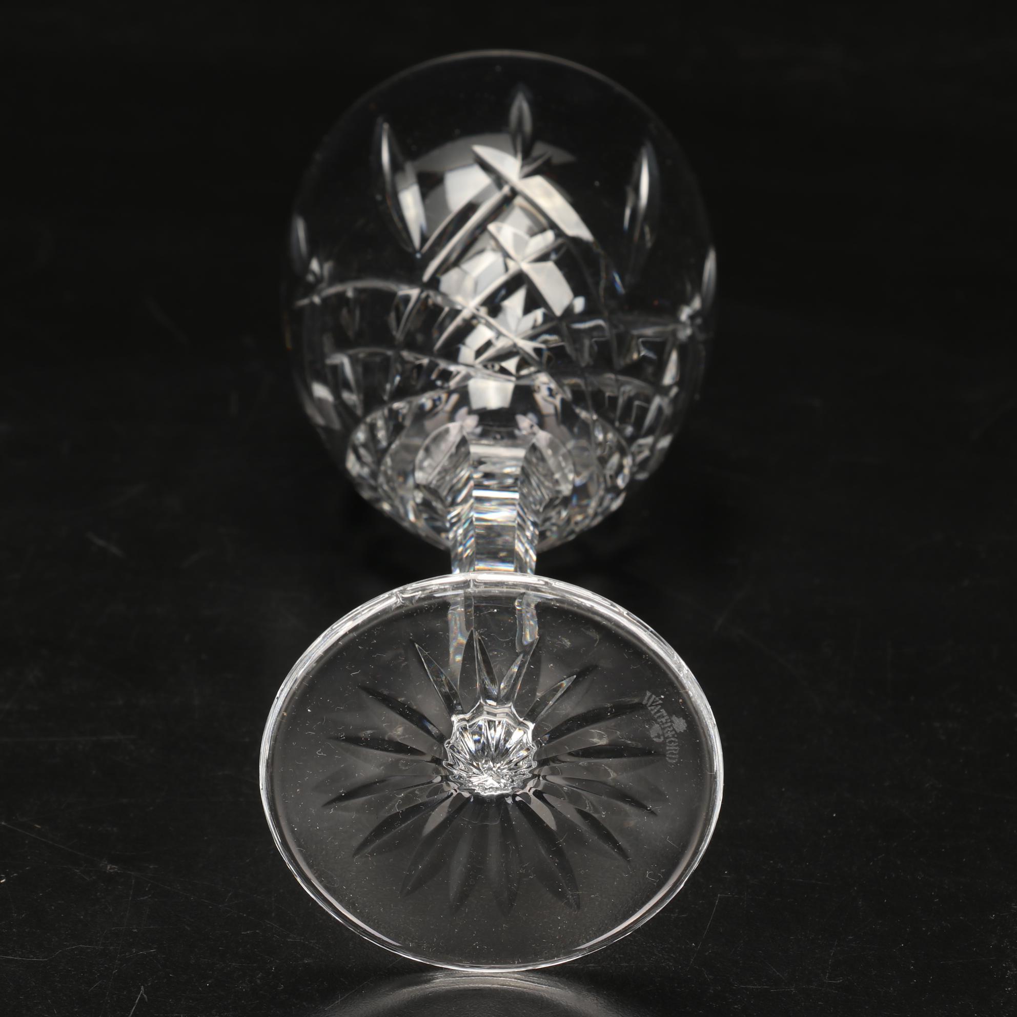 Waterford Crystal "Lismore" Wine Glasses, Late 20th Century