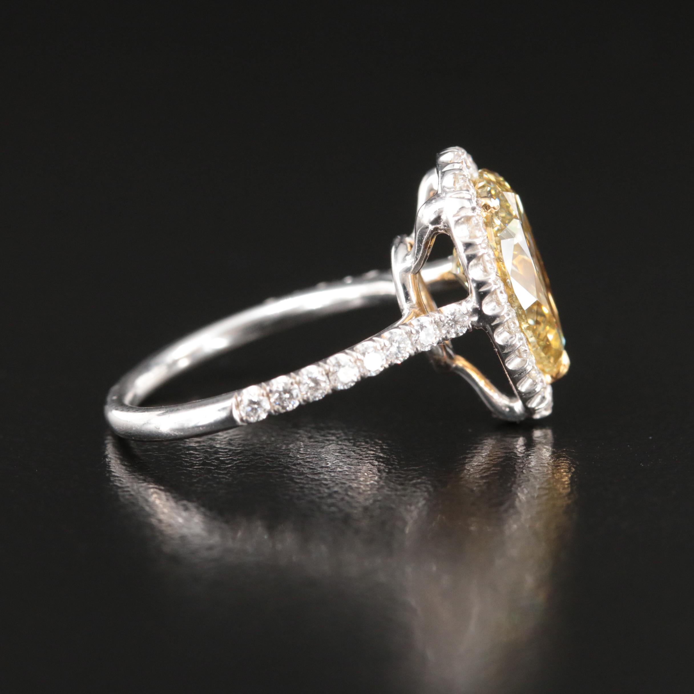 18K 4.25 CTW Diamond Teardrop Ring