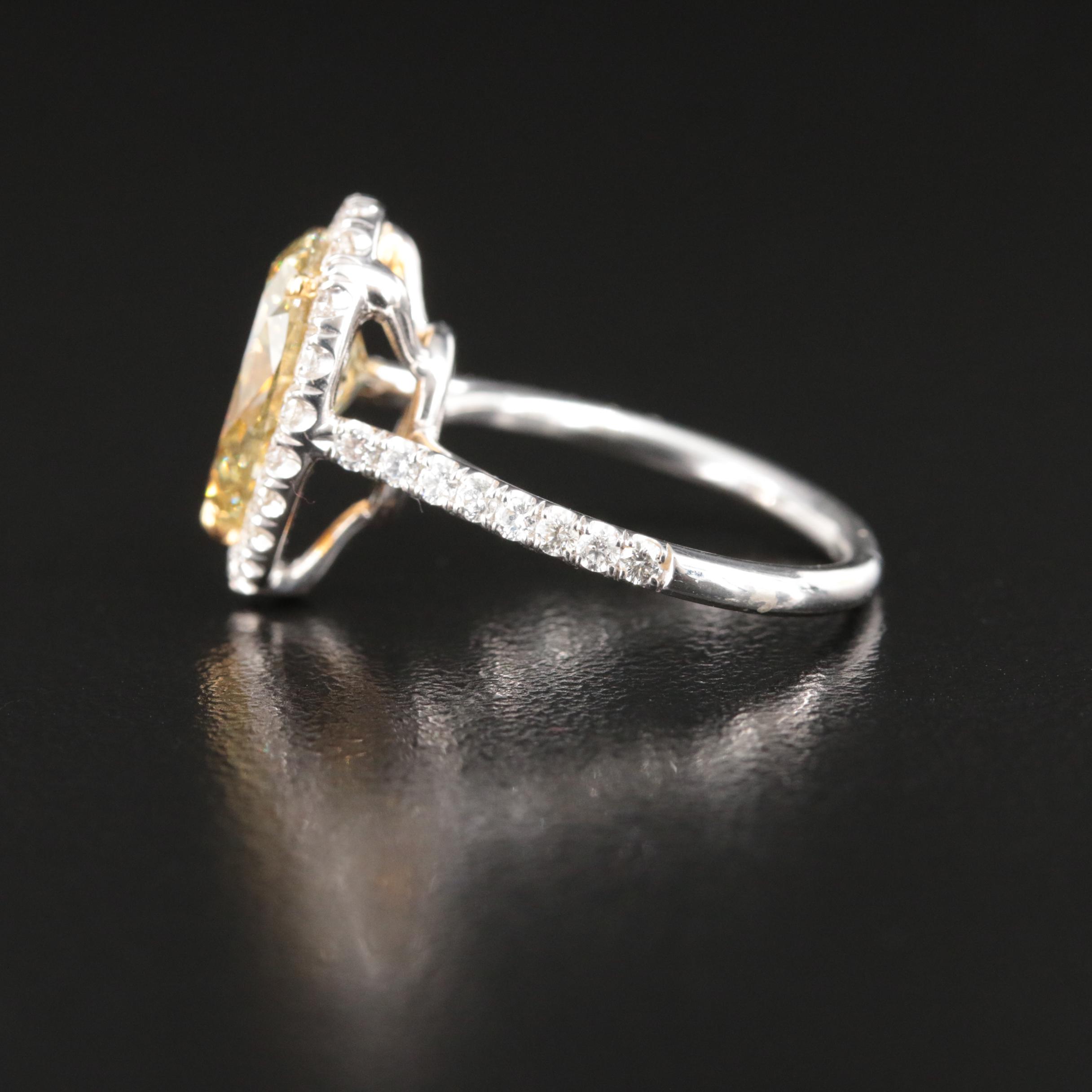 18K 4.25 CTW Diamond Teardrop Ring
