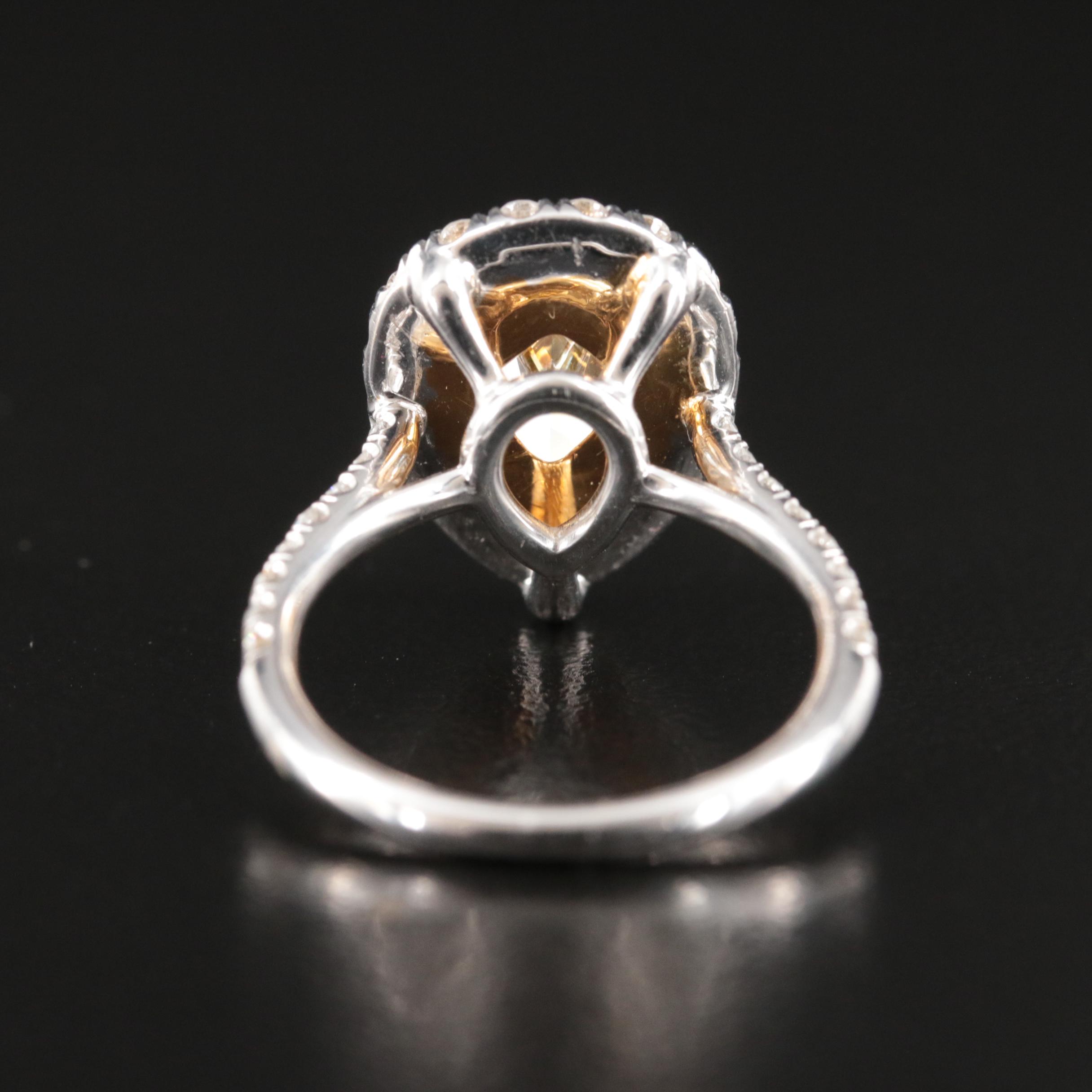 18K 4.25 CTW Diamond Teardrop Ring