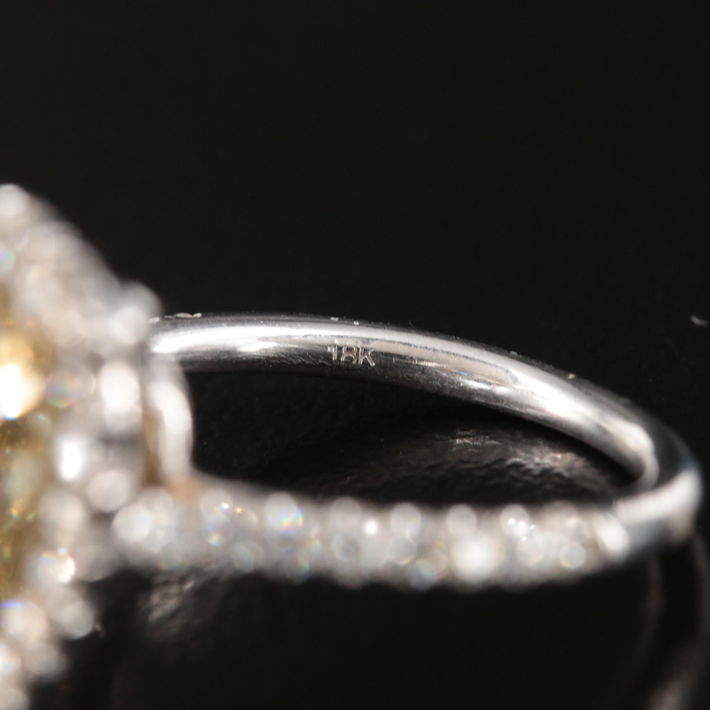 18K 4.25 CTW Diamond Teardrop Ring