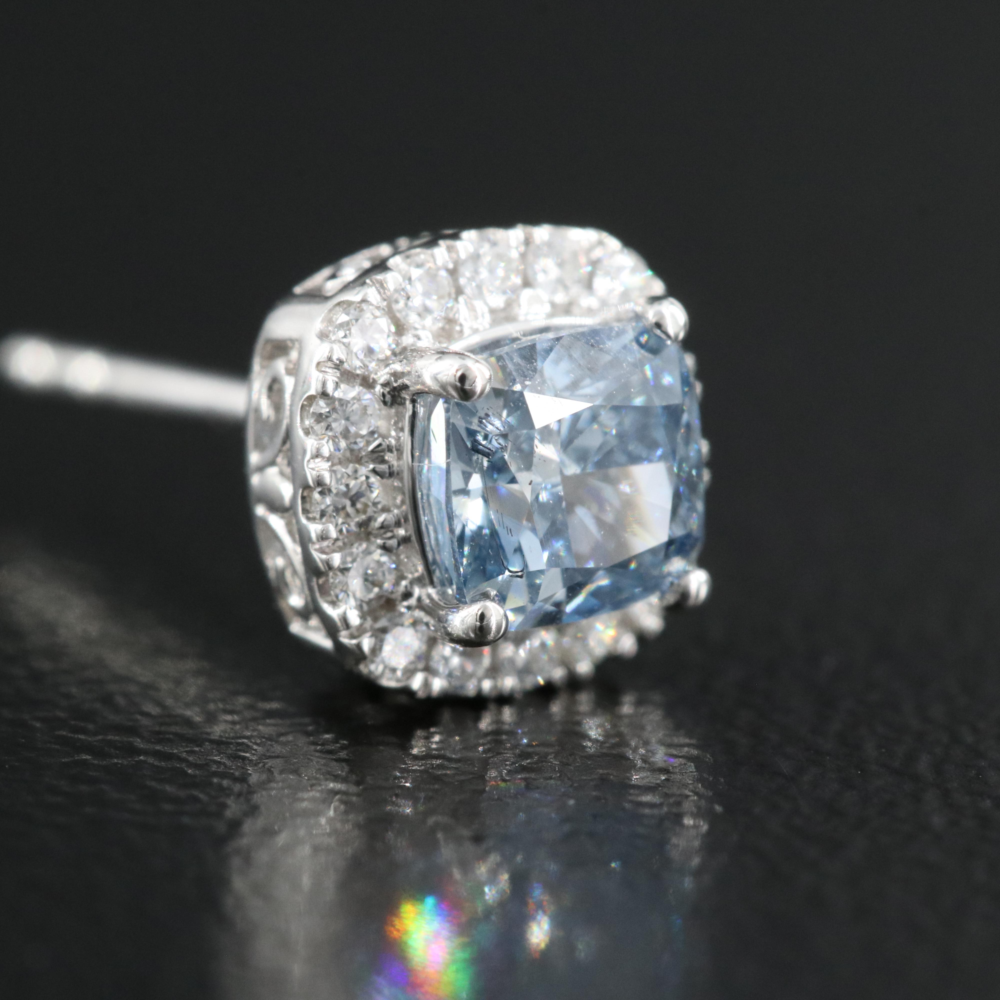 14K 1.06 CTW Lab Grown Diamond Stud Earrings