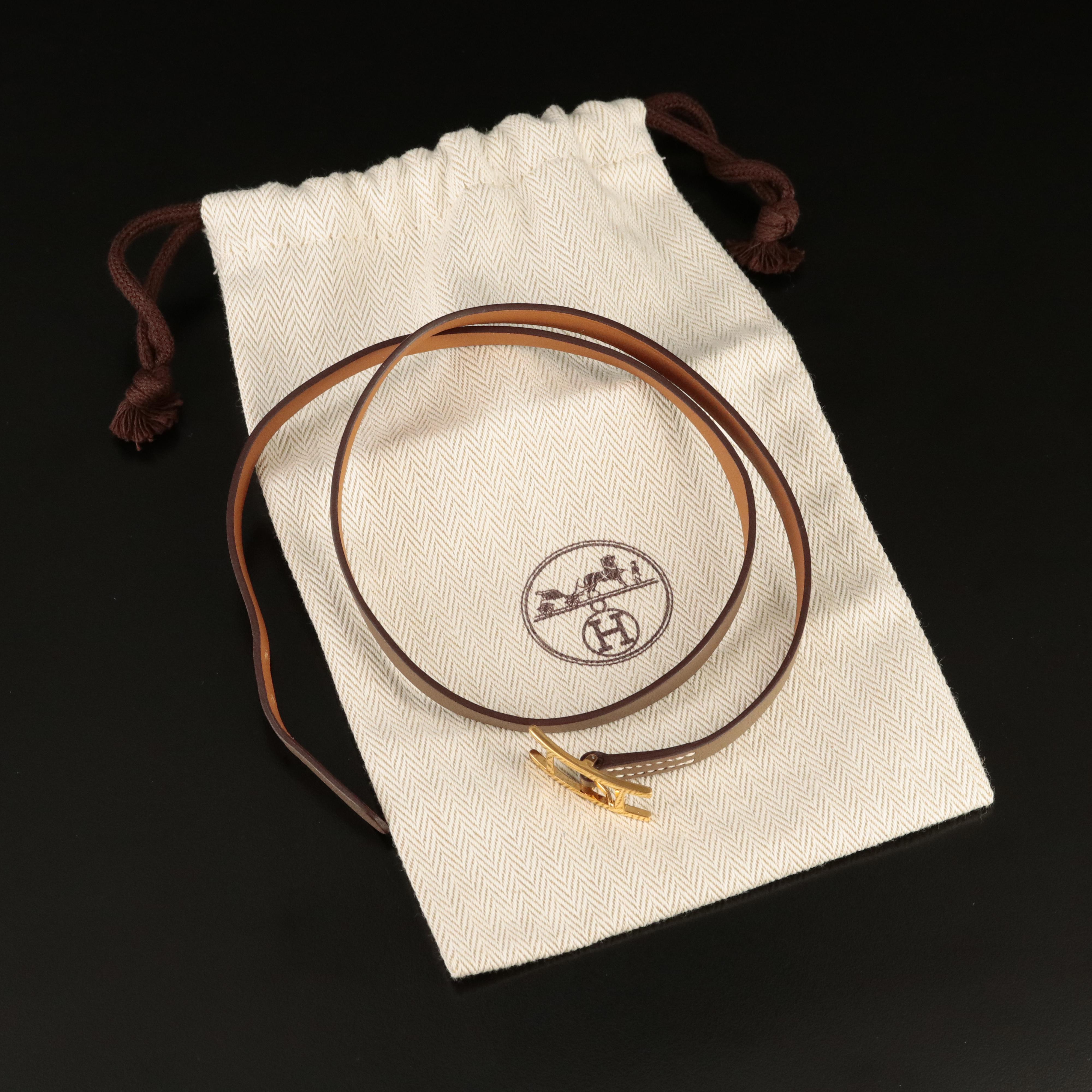 Hermès Hapi 3 Bracelet in Evercalf Leather