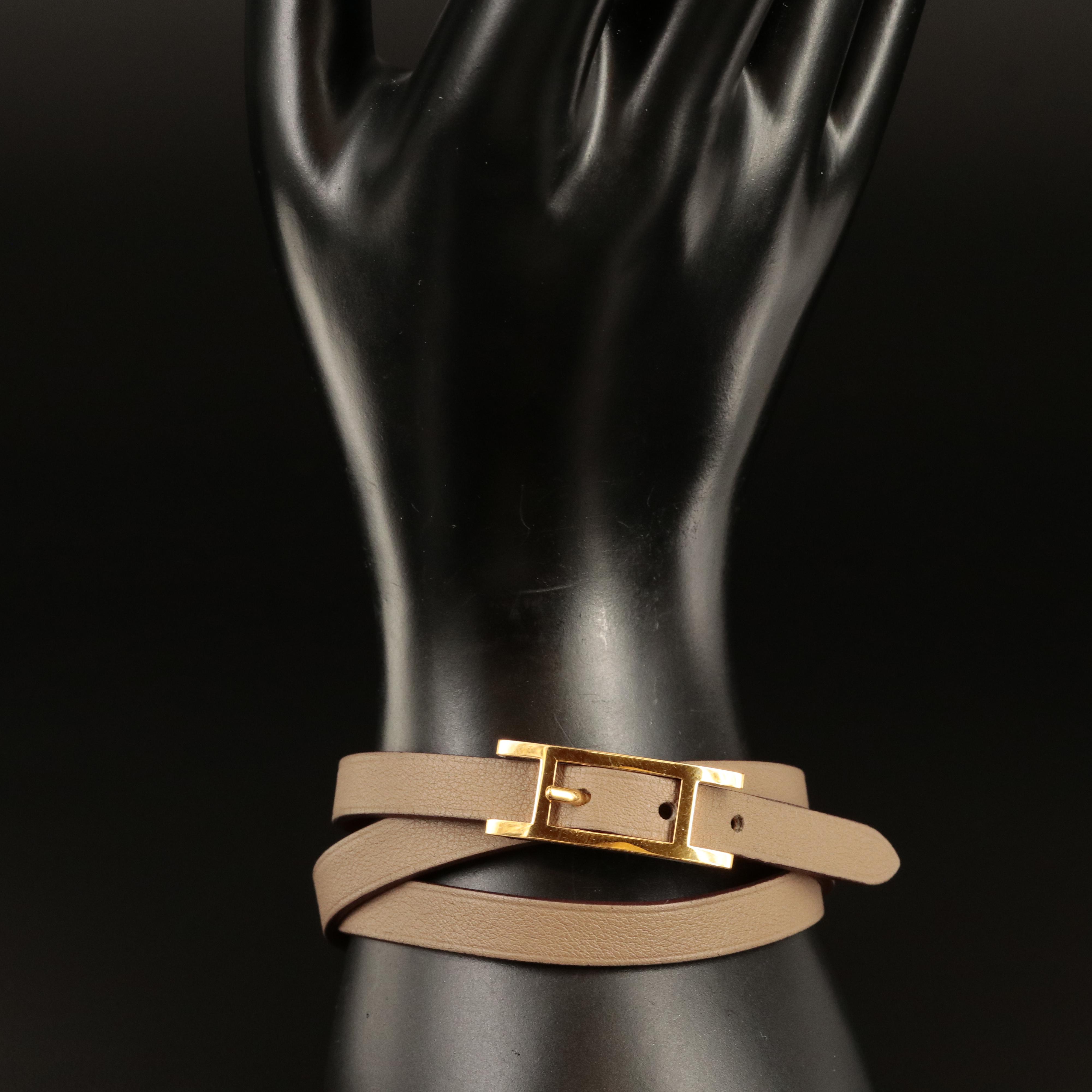 Hermès Hapi 3 Bracelet in Evercalf Leather