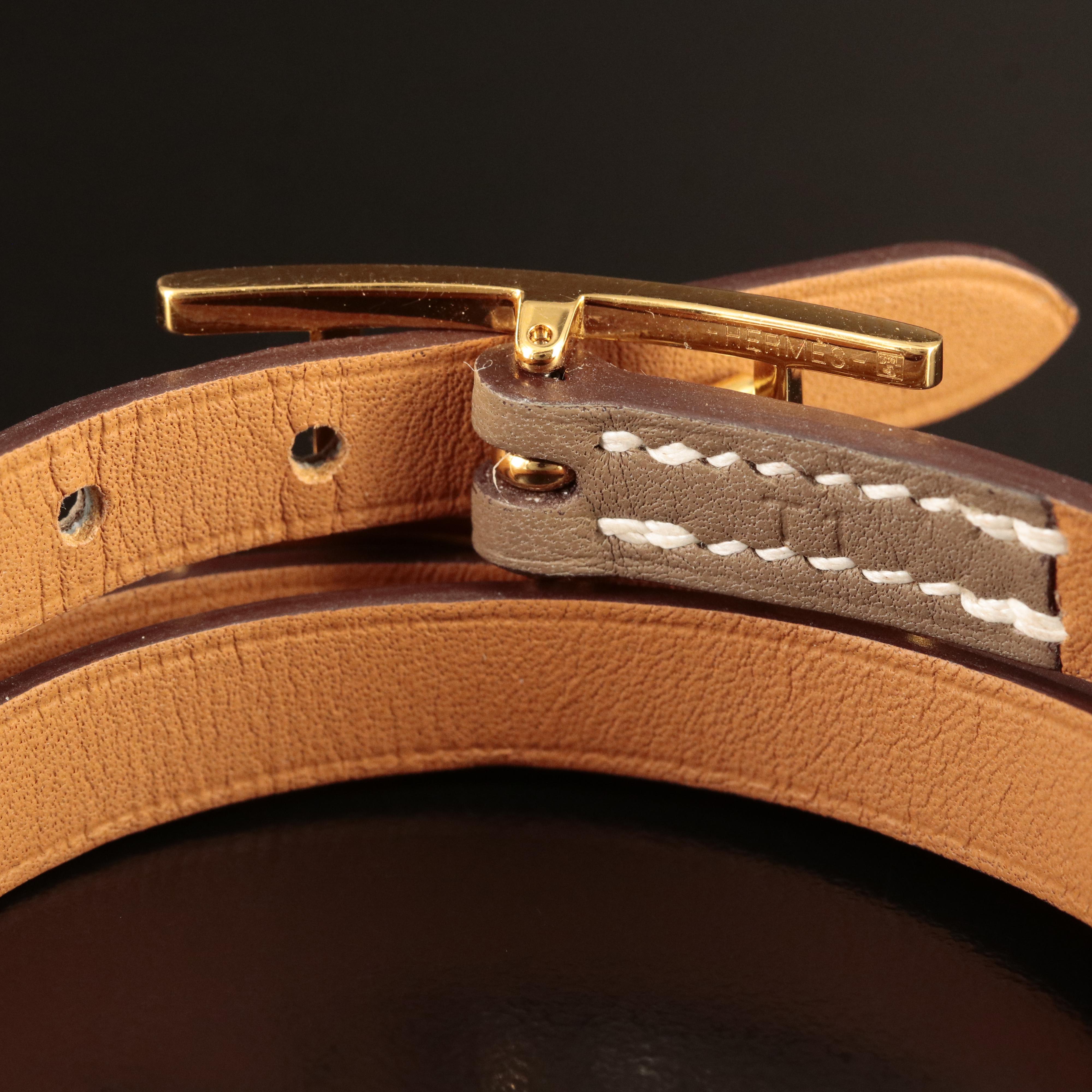Hermès Hapi 3 Bracelet in Evercalf Leather