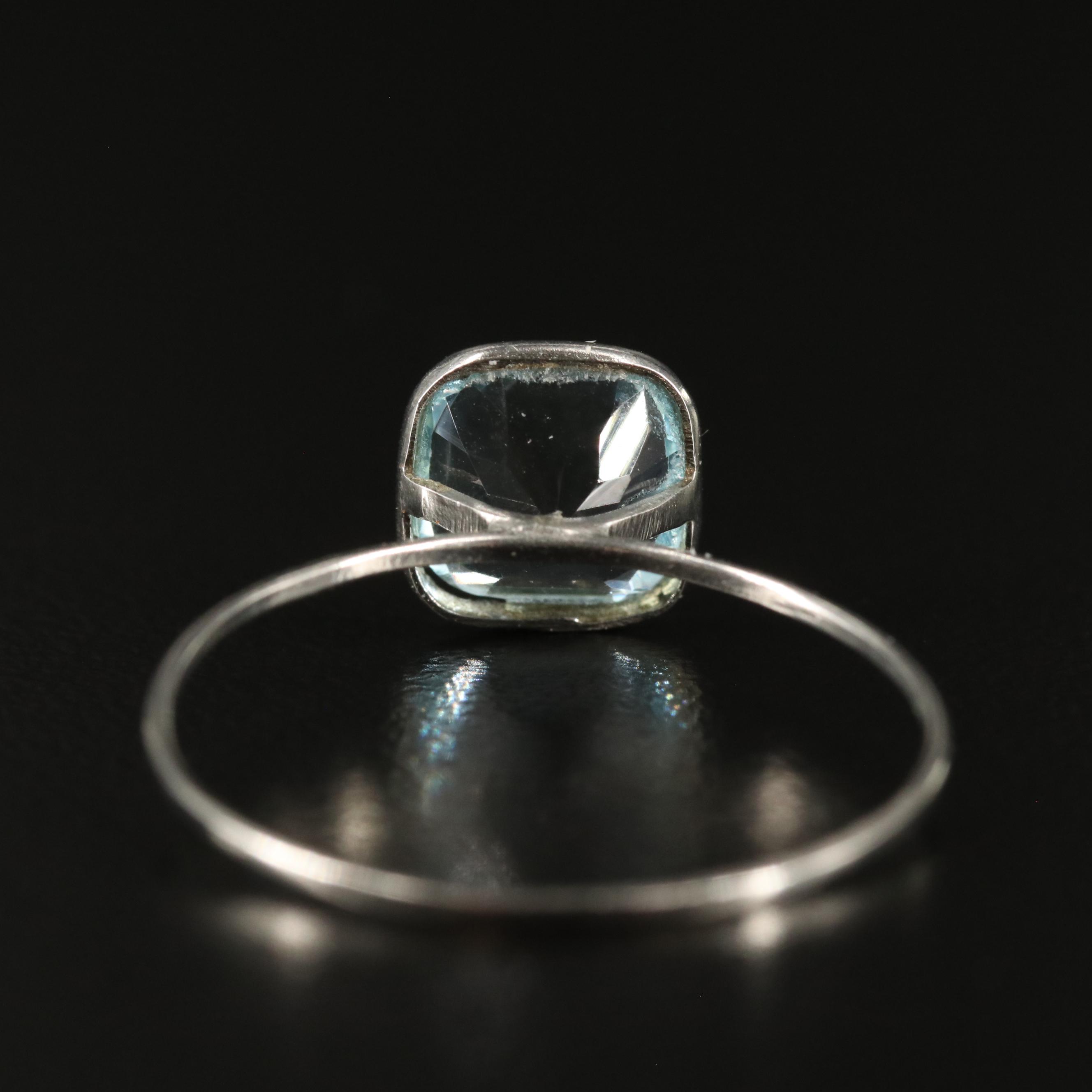 14K Blue Topaz Solitaire Ring