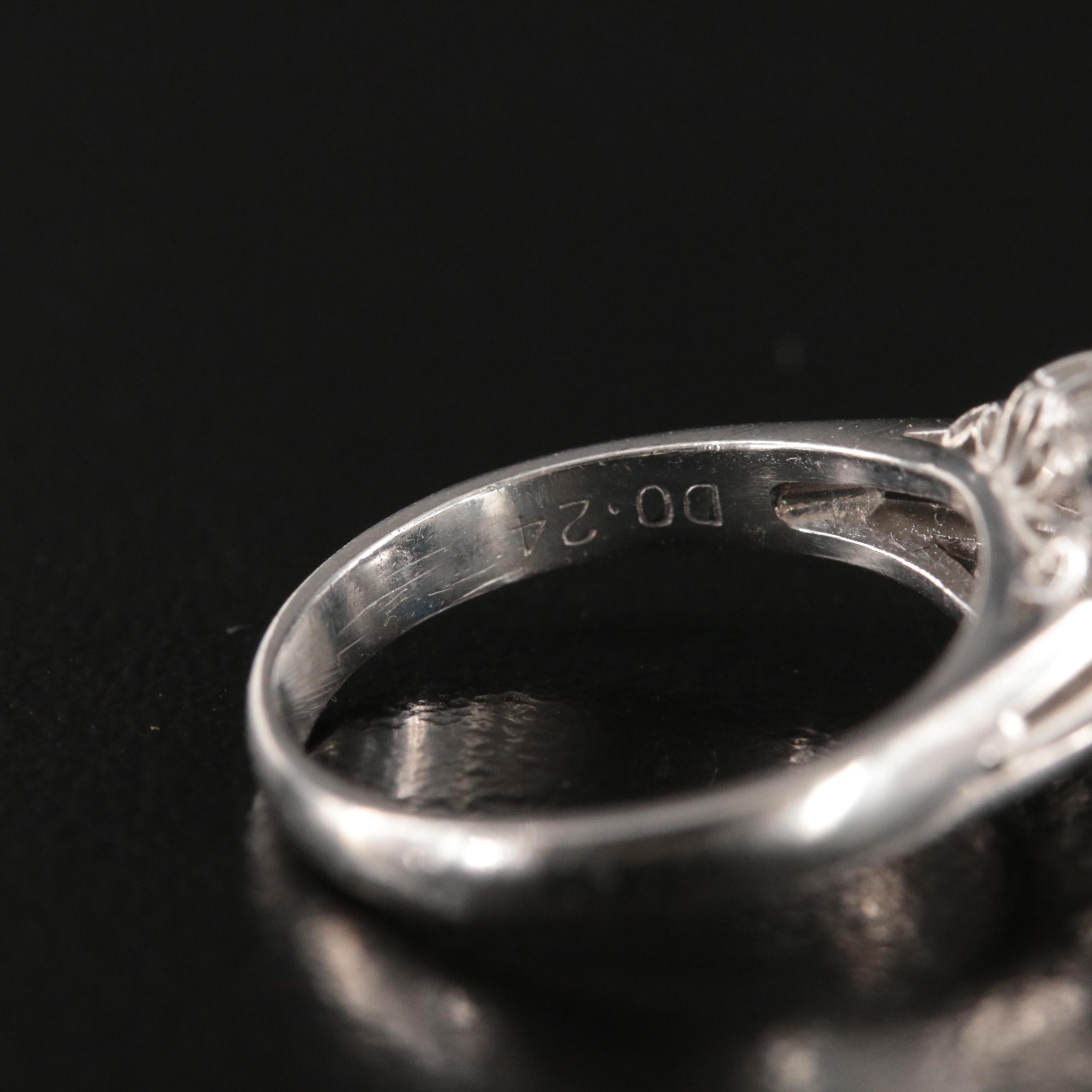 Platinum Sapphire and Diamond Ring