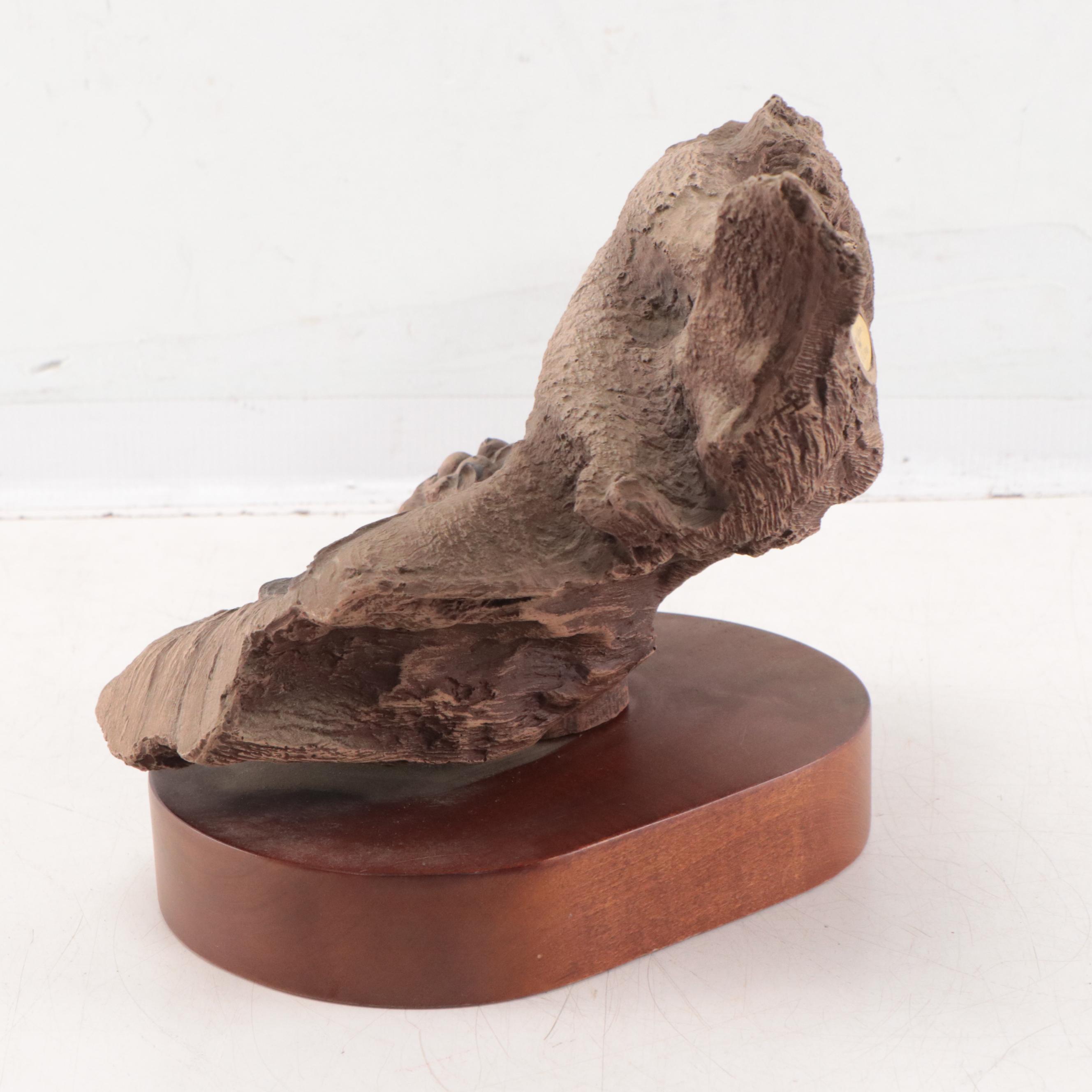 Rick Cain Resin Sculpture "Featherview," Circa 1975