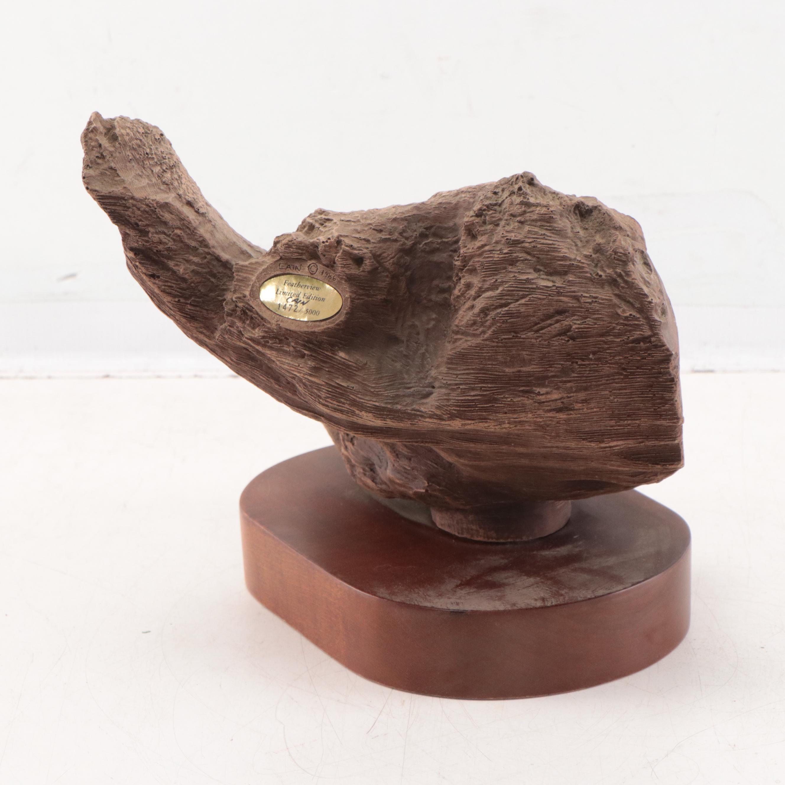 Rick Cain Resin Sculpture "Featherview," Circa 1975