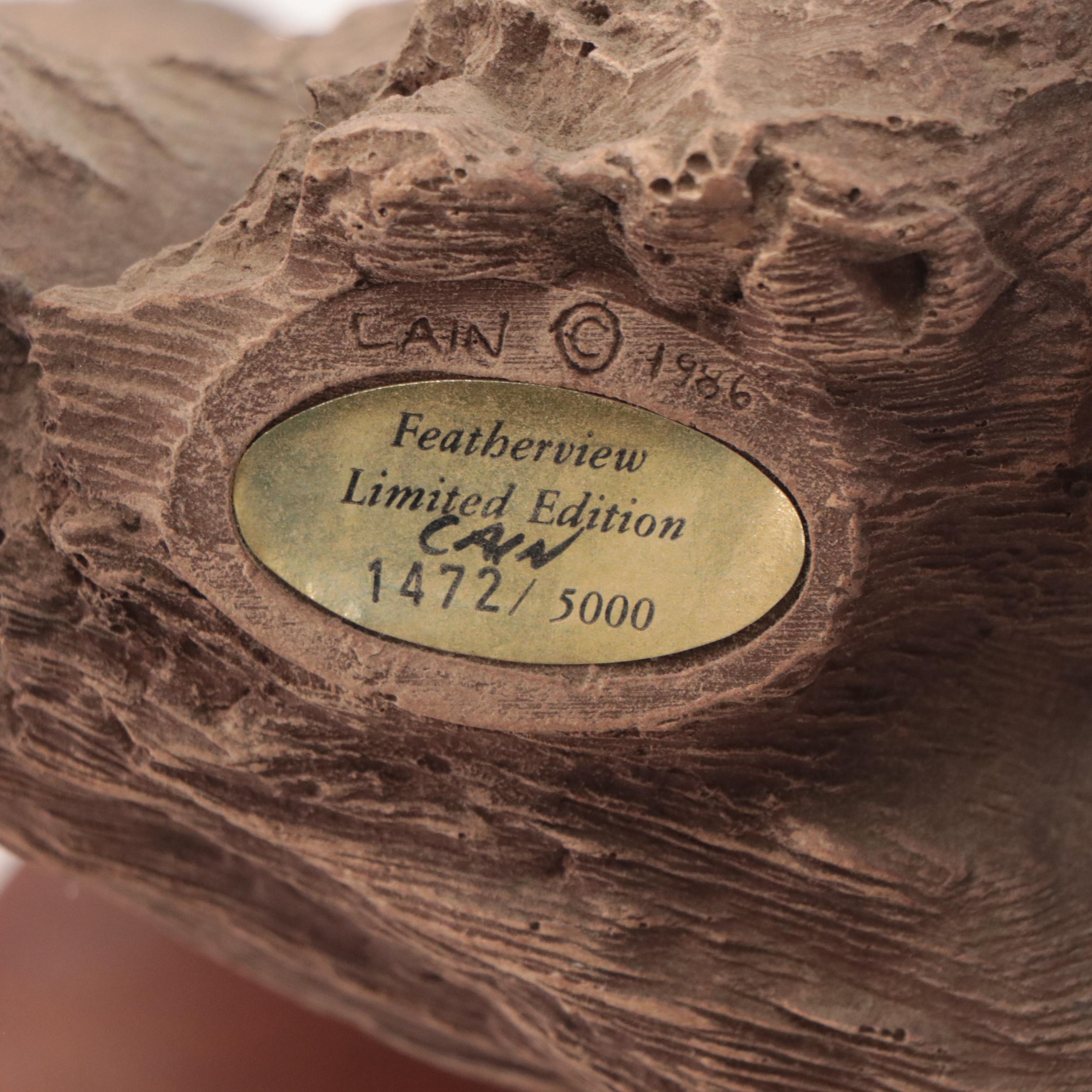 Rick Cain Resin Sculpture "Featherview," Circa 1975