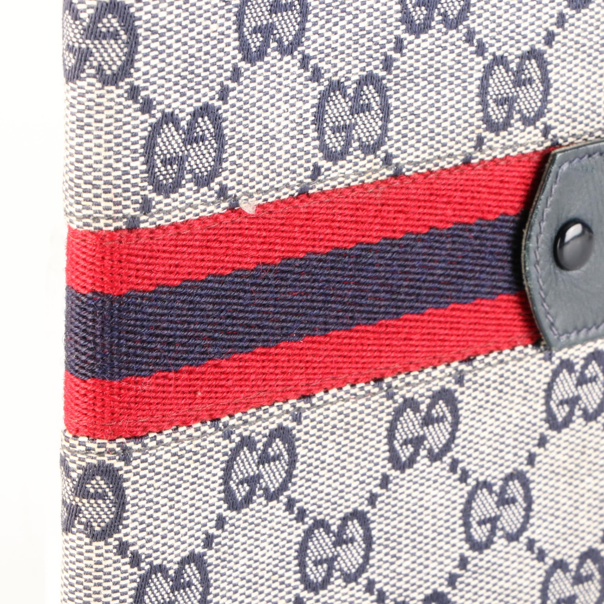 Gucci GG Canvas, Web Stripe, and Leather Passport Holder