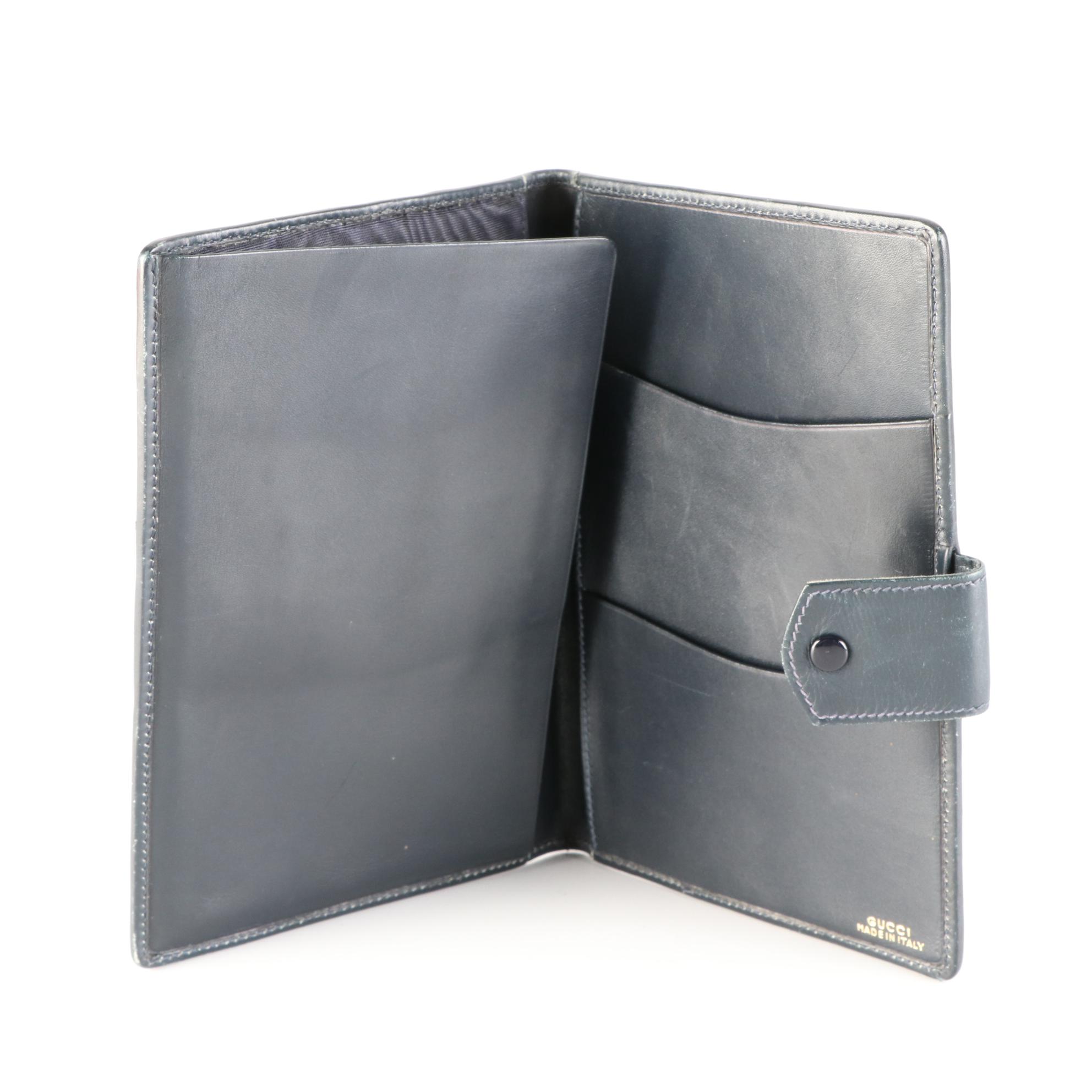 Gucci GG Canvas, Web Stripe, and Leather Passport Holder