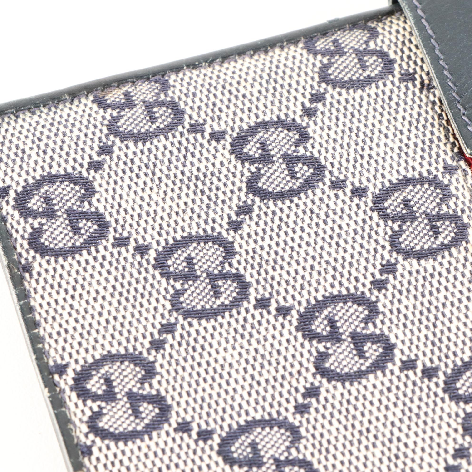 Gucci GG Canvas, Web Stripe, and Leather Passport Holder