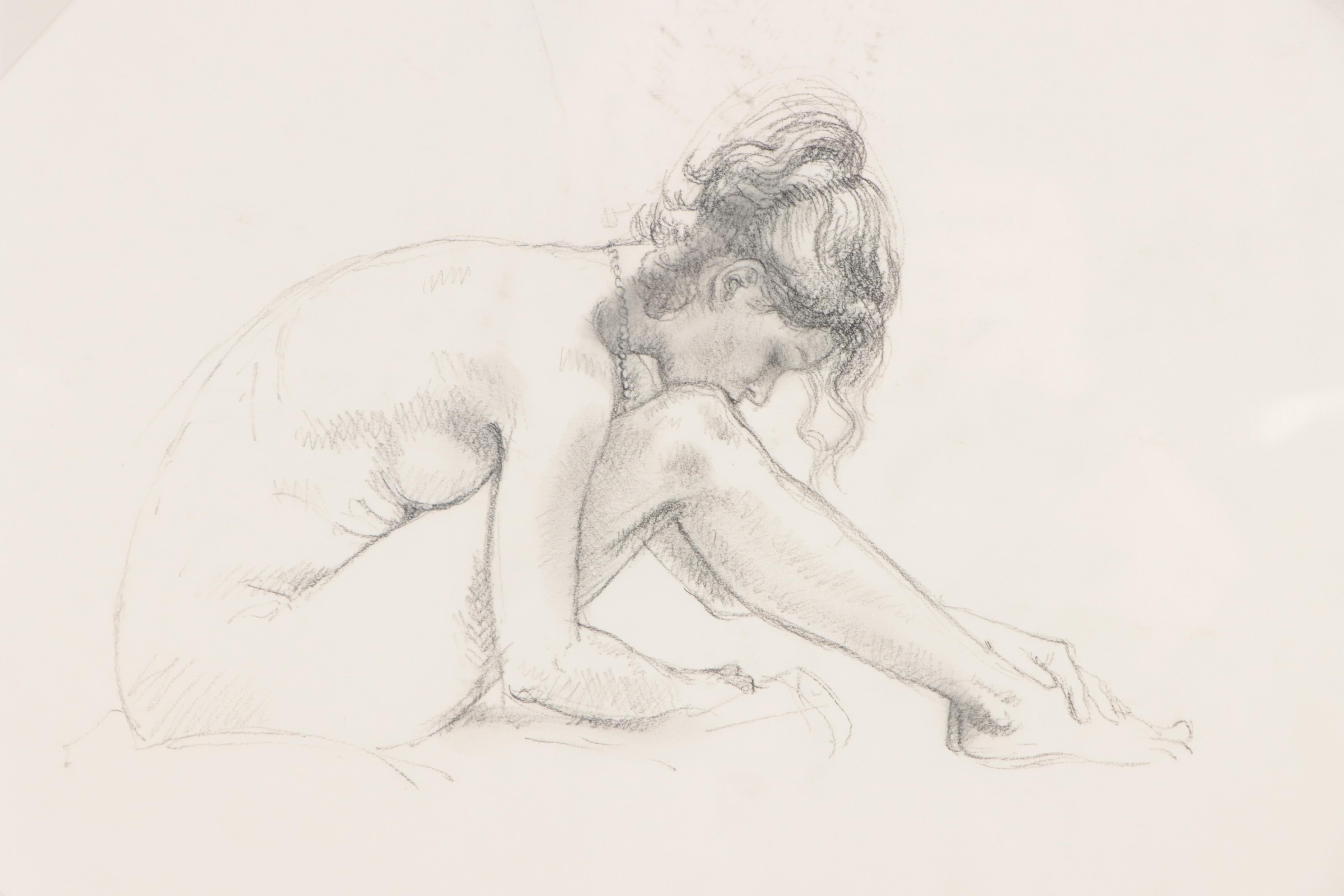 Attributed to Constance McClure Graphite Study "30 Min Amy Hazelett," 1998