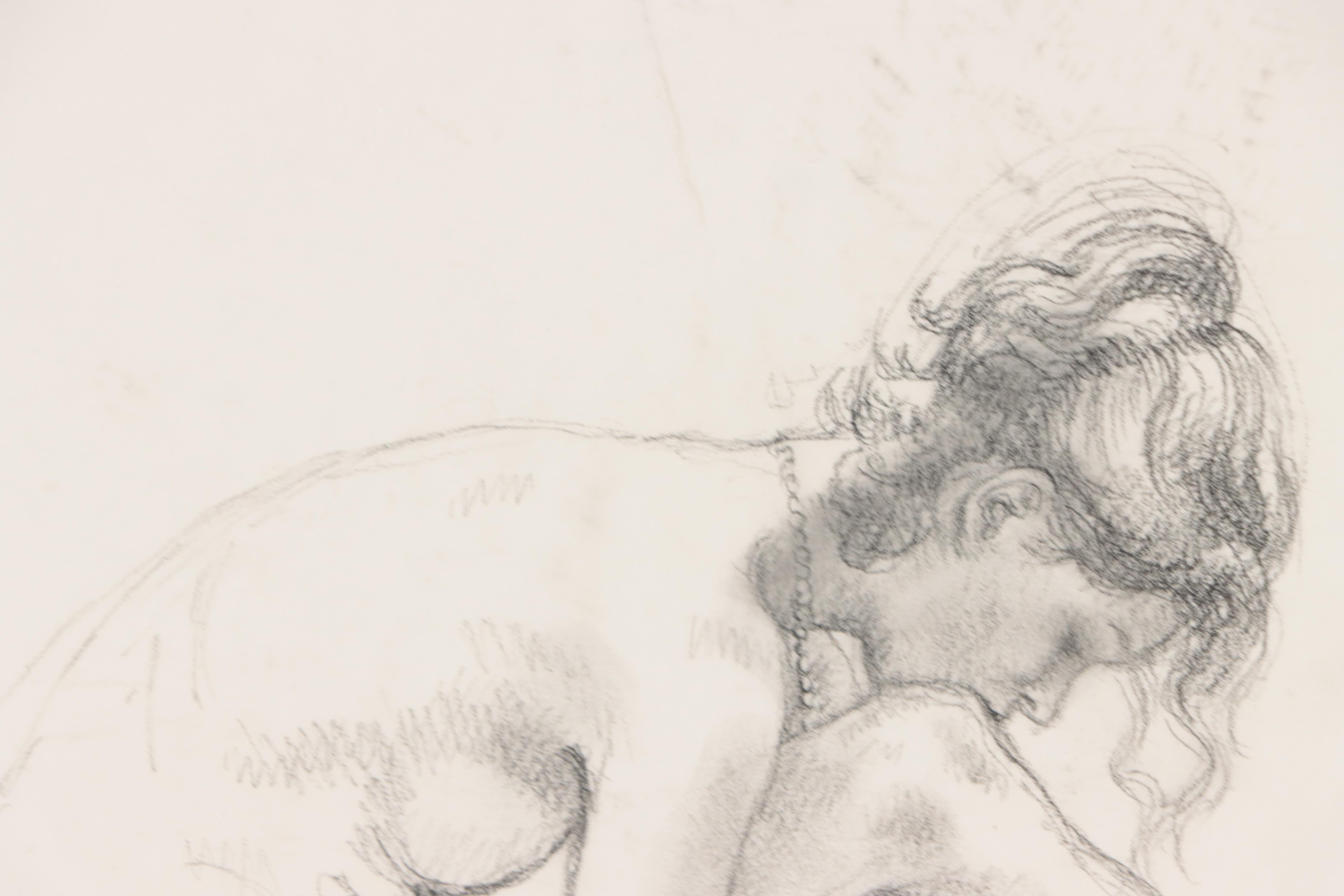 Attributed to Constance McClure Graphite Study "30 Min Amy Hazelett," 1998