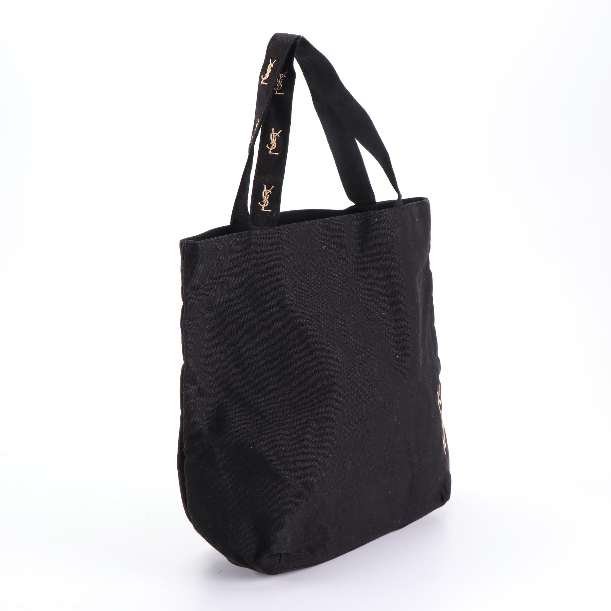 Yves Saint Laurent Parfums Canvas Tote with Embroidered Logo