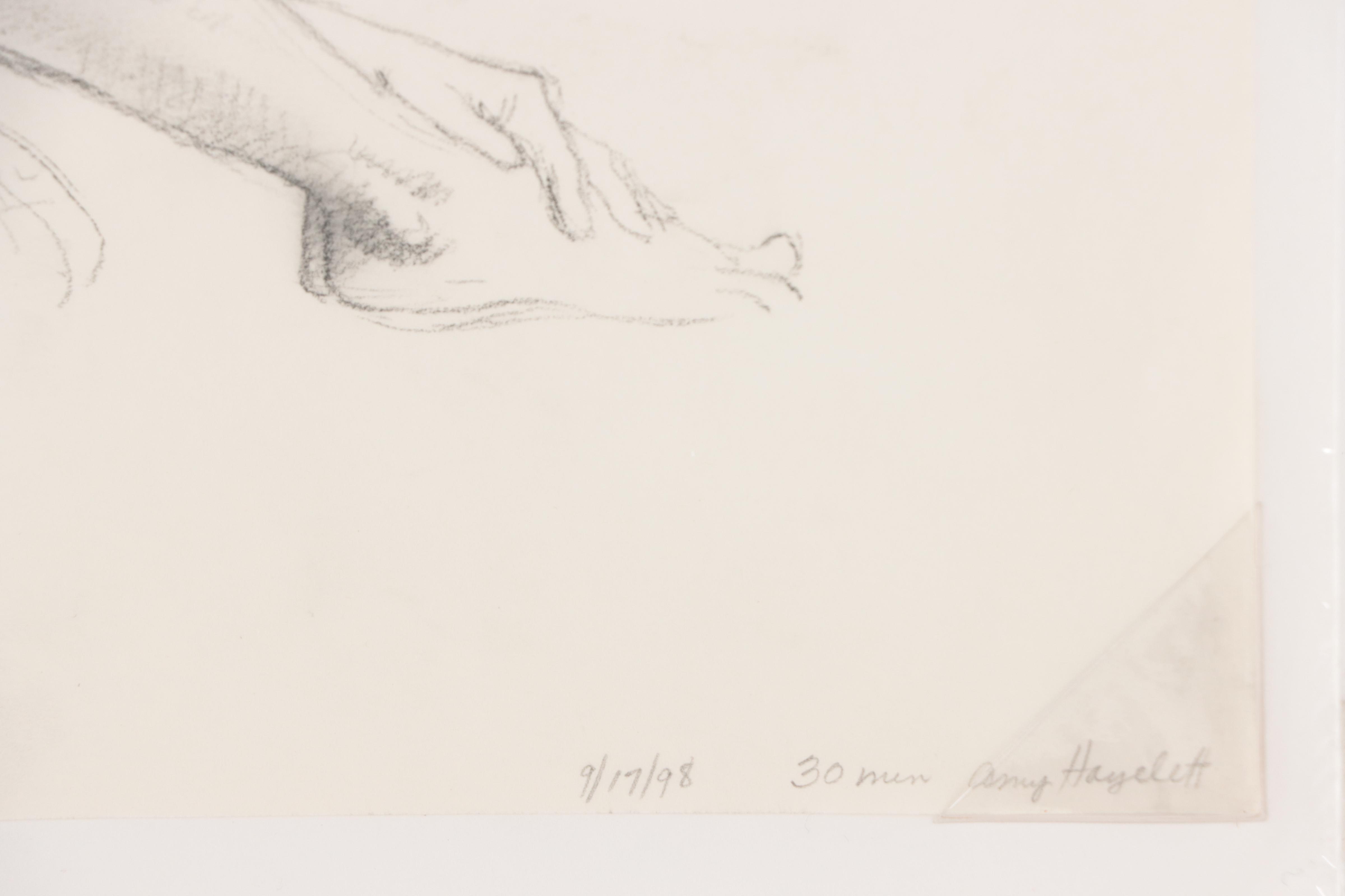 Attributed to Constance McClure Graphite Study "30 Min Amy Hazelett," 1998