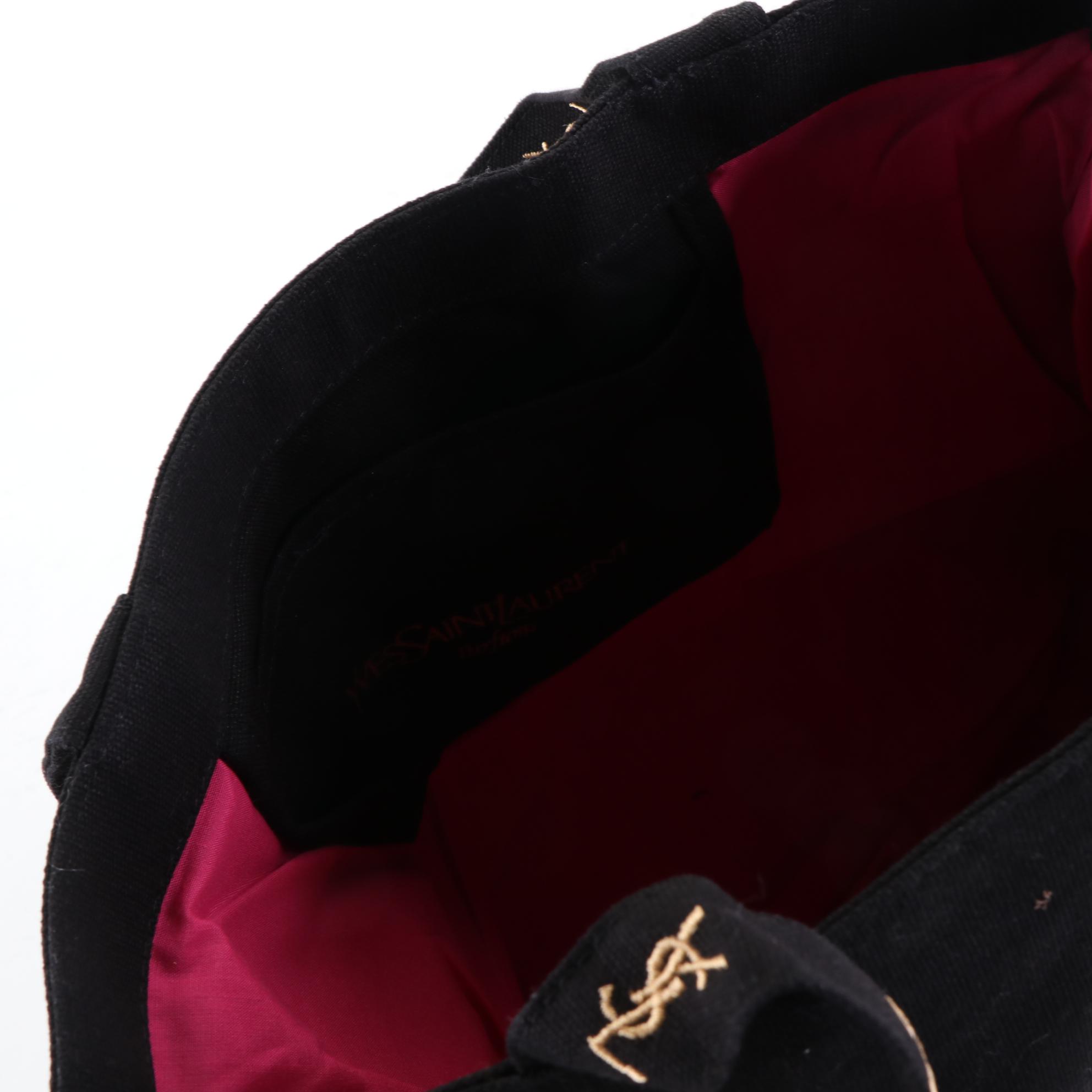 Yves Saint Laurent Parfums Canvas Tote with Embroidered Logo